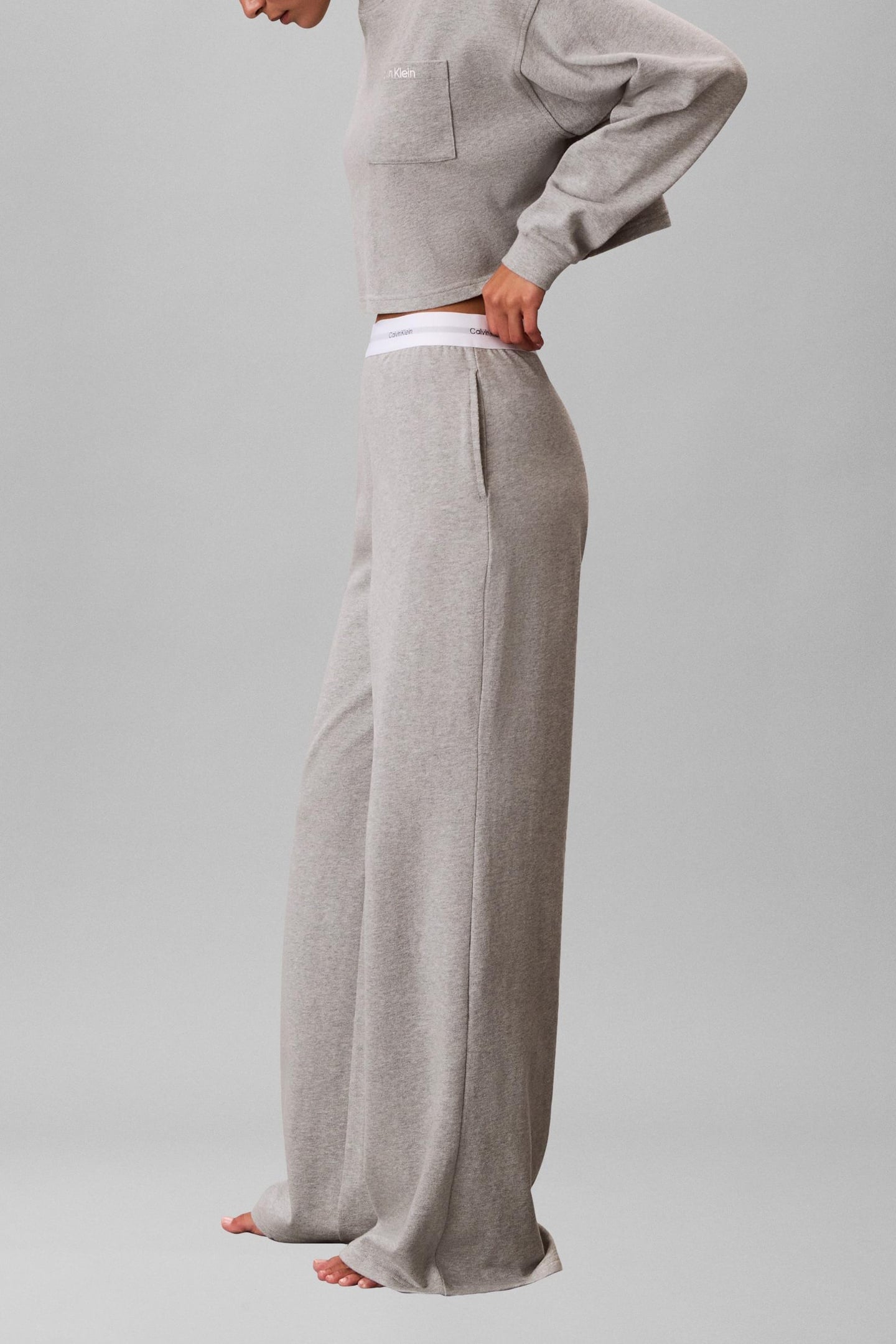LOGO JERSEY PANT GREY HEATHER 4