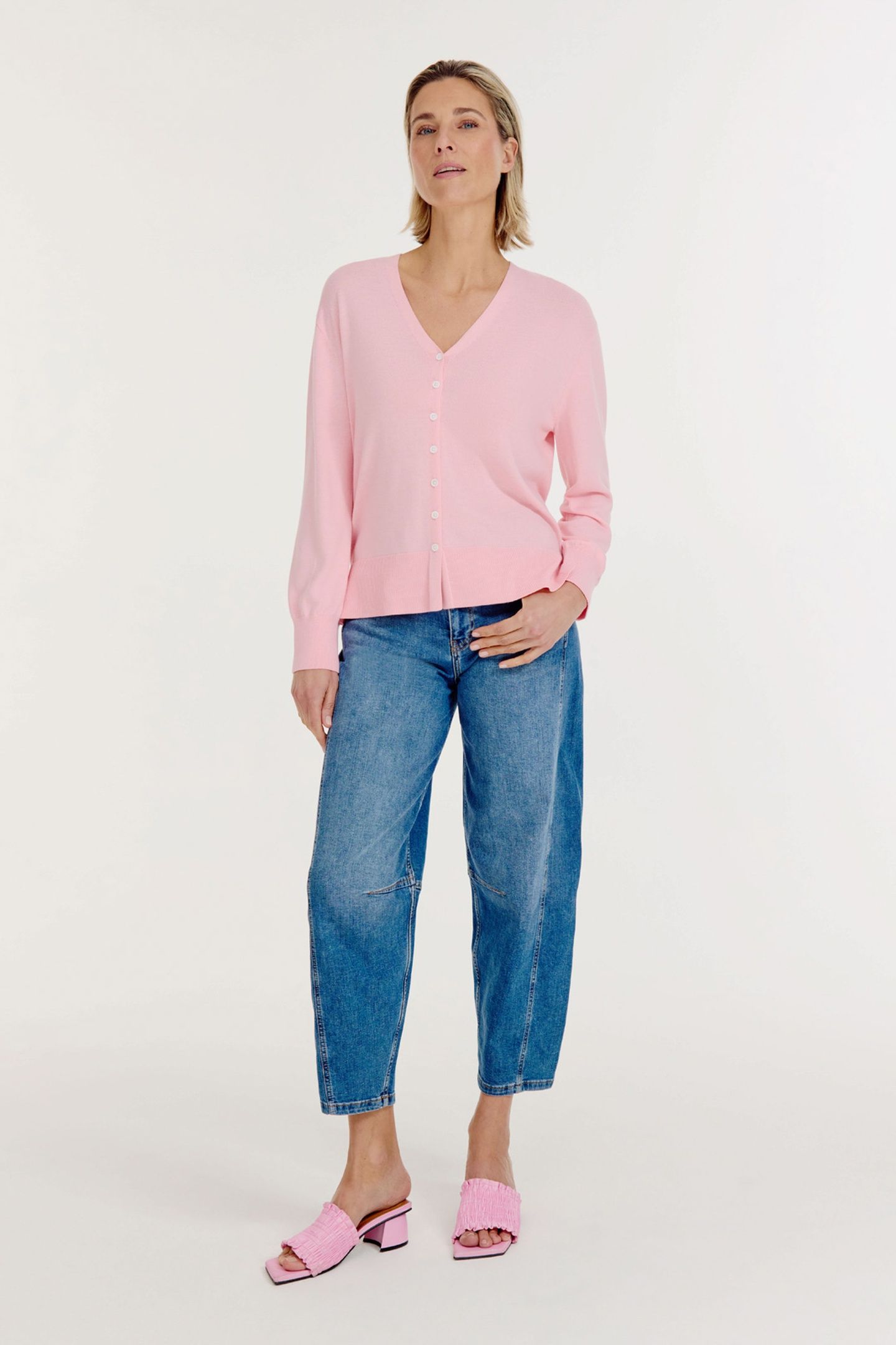 BERCO CARDIGAN LIGHT PINK 2