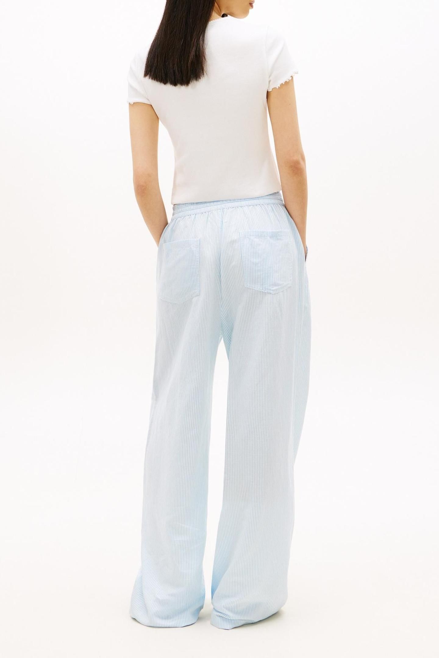 TJW ESSENTIAL LINEN PANTS LIGHT POWDERY BLUE/STRIPE 3