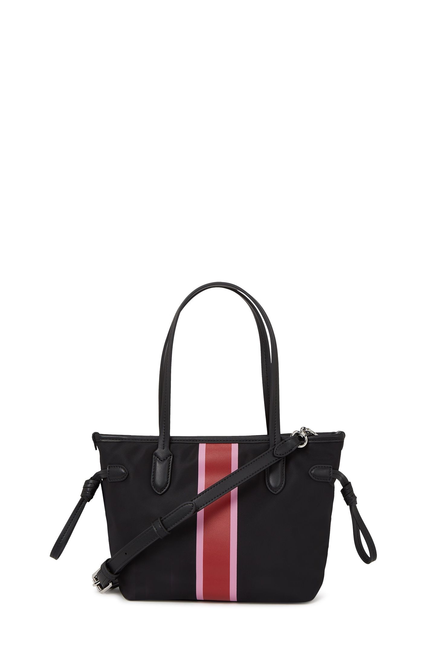 IKON NYLON STRIPE SM TOTE BLACK 4