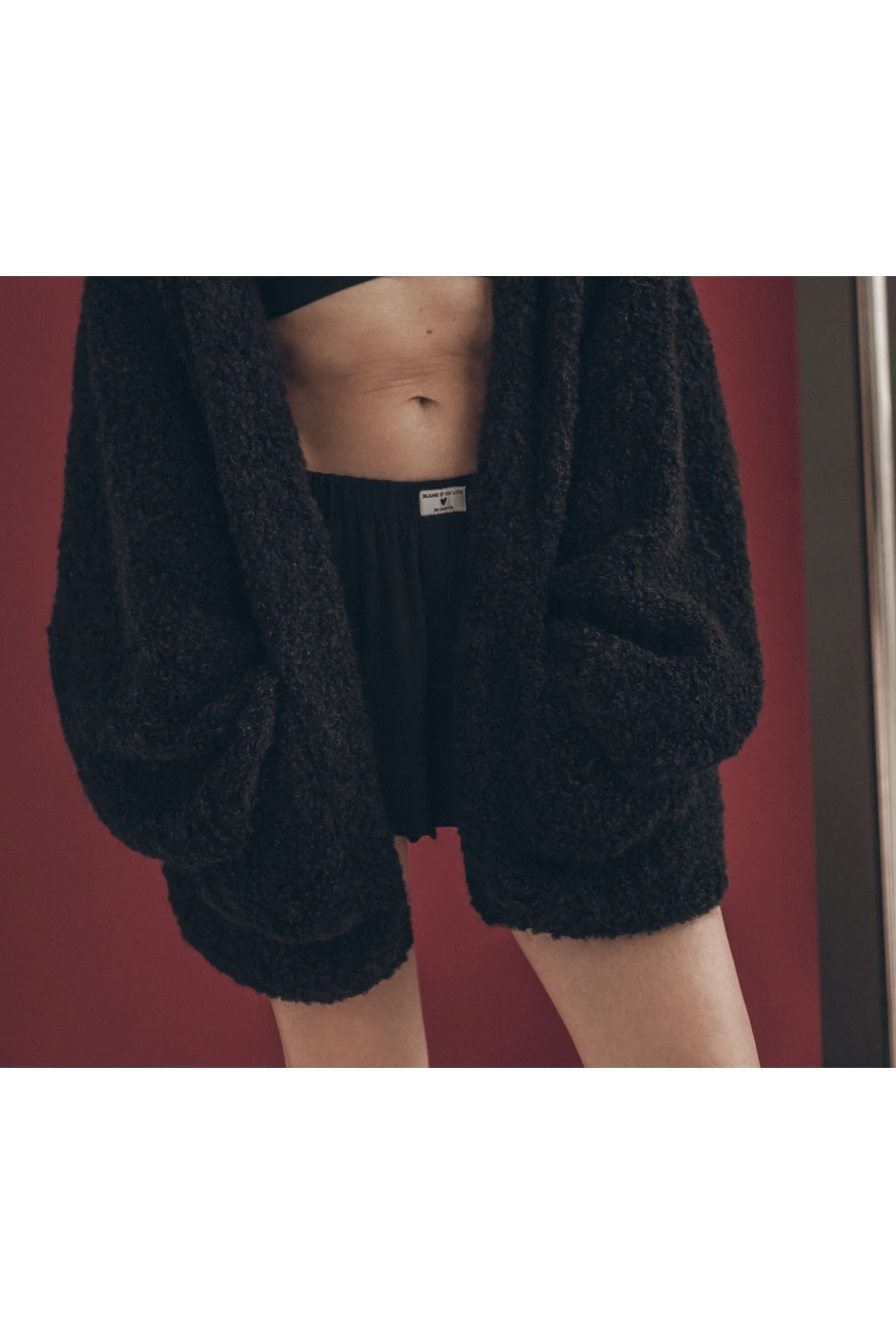 THE BLACK CRINKLE BOXER SHORTS 1
