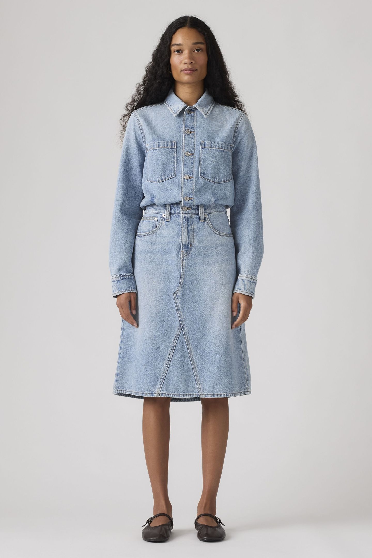 LONG SLEEVE A LINE WESTERN DRESS 2