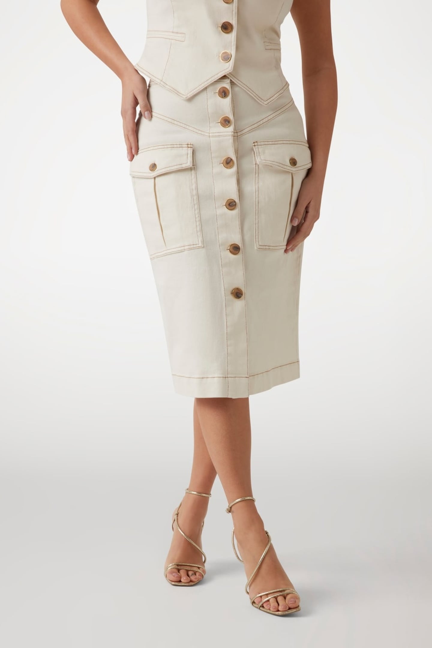 NAOMI MIDI SKIRT DEN SANDY SHORE 1