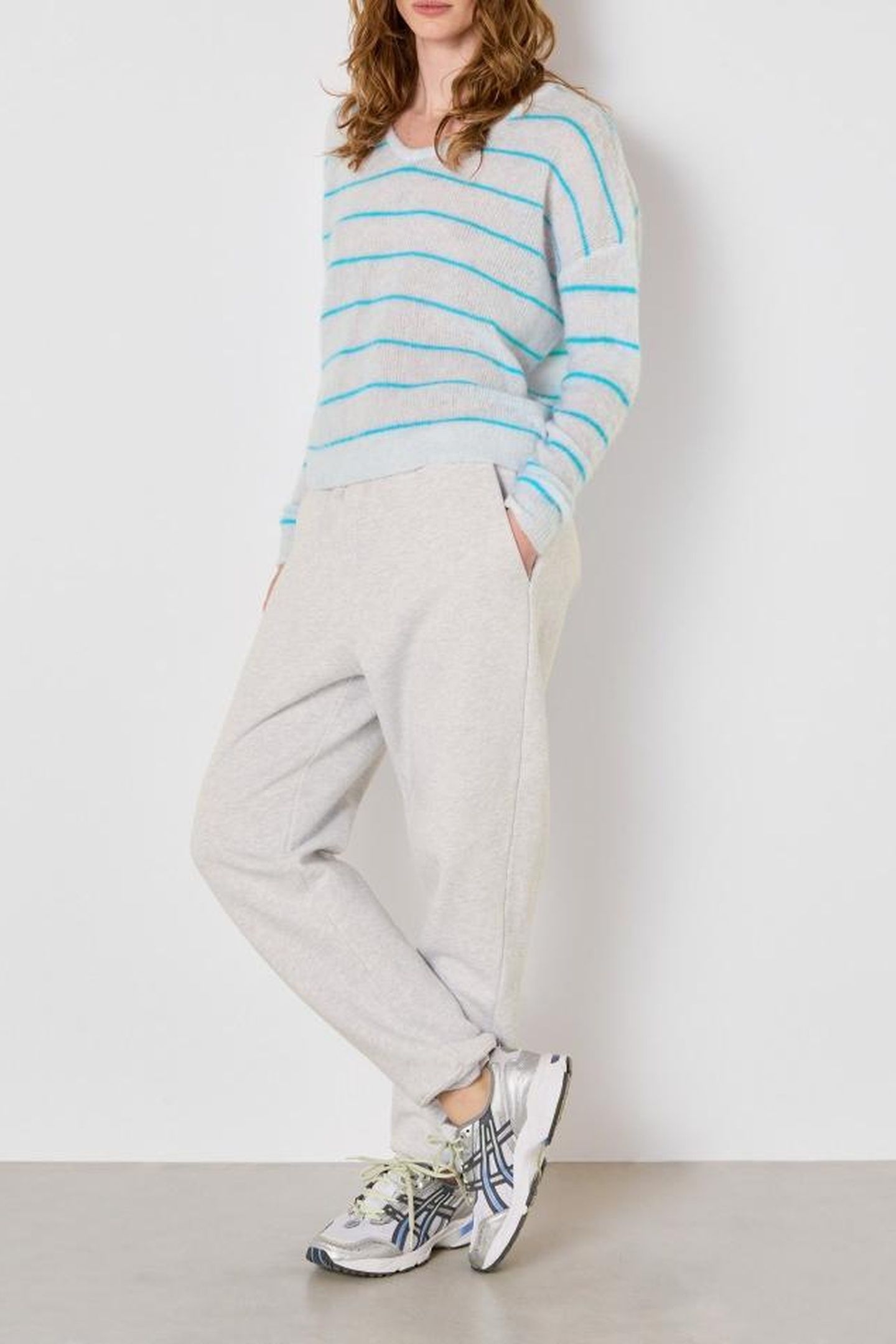 ZAKDAY JUMPER GRIS CHINE RAYE LAGUNE 8