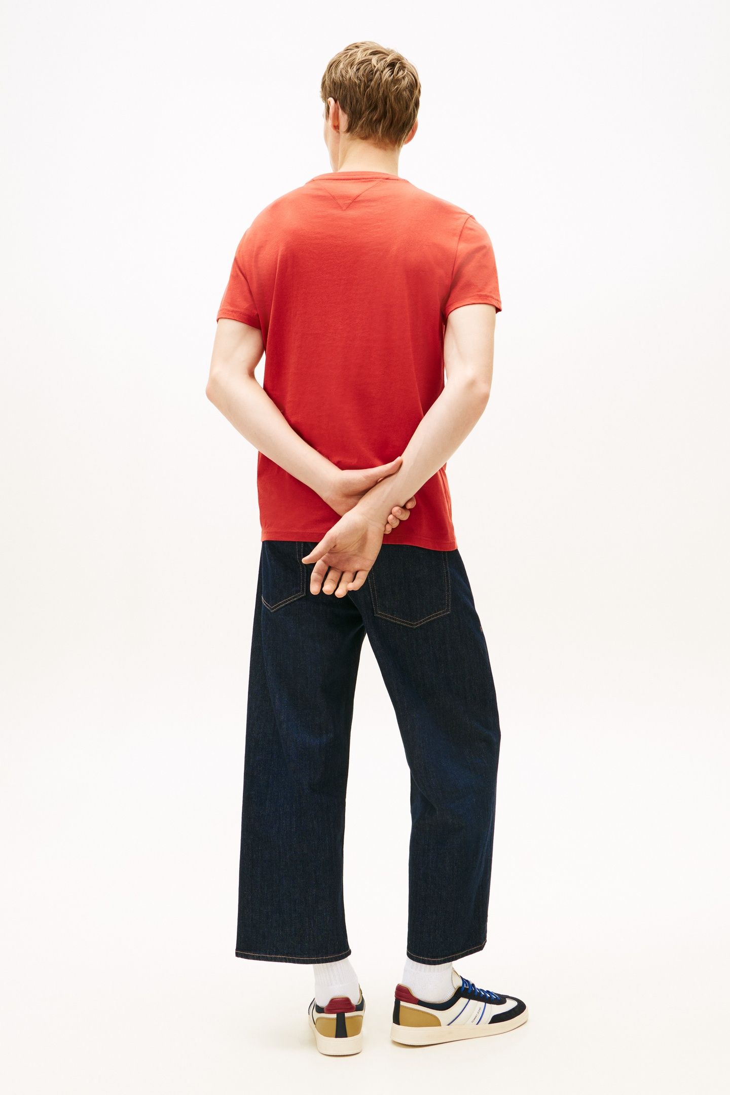 TJM SLIM ESSENTIAL T-SHIRT TERRACOTTA RED 3