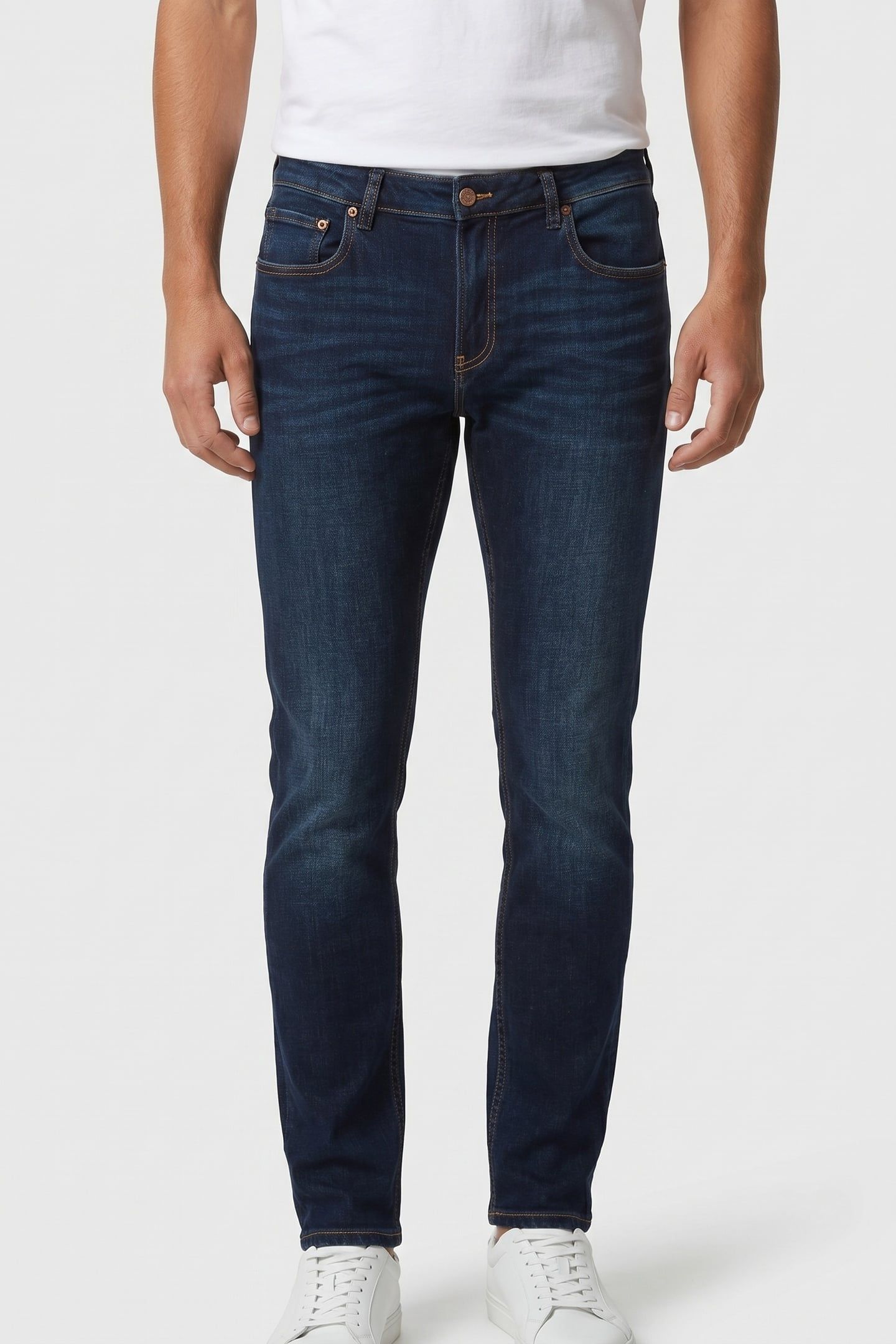 CORE SKIM SKINNY-FIT JEANS BEATEN BLUE 1