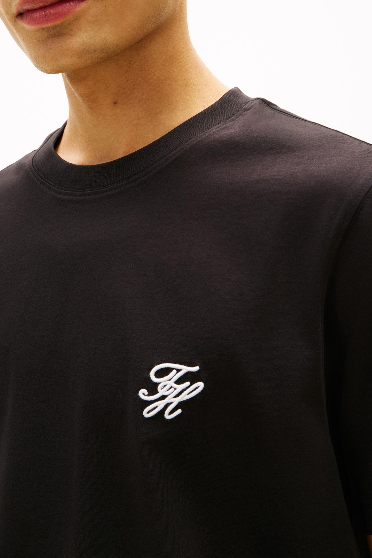 SCRIPT MONOGRAM T-SHIRT BLACK 5