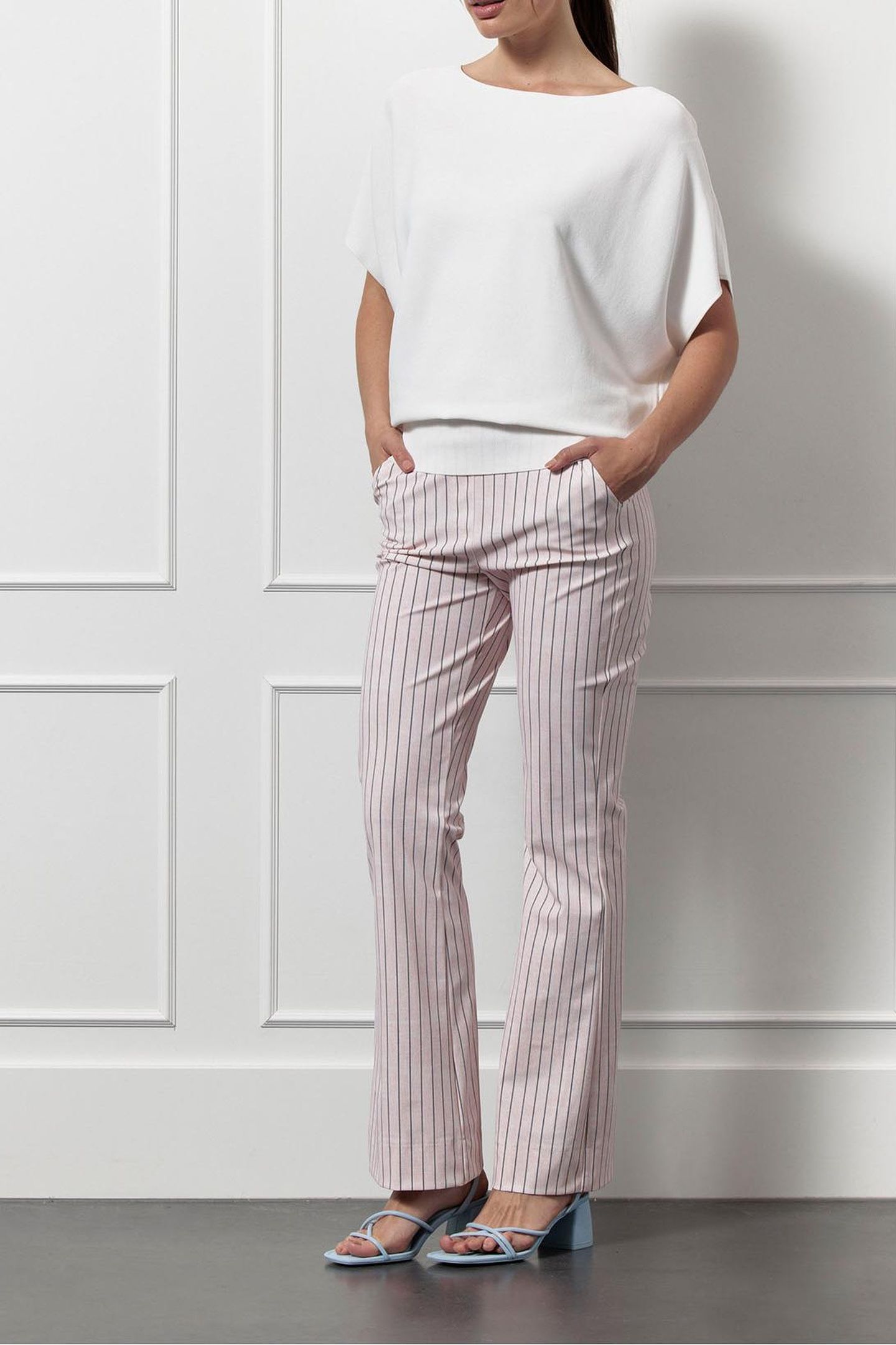 FLAIR PINSTRIPE LIGHT PINK/DARK BLUE 2