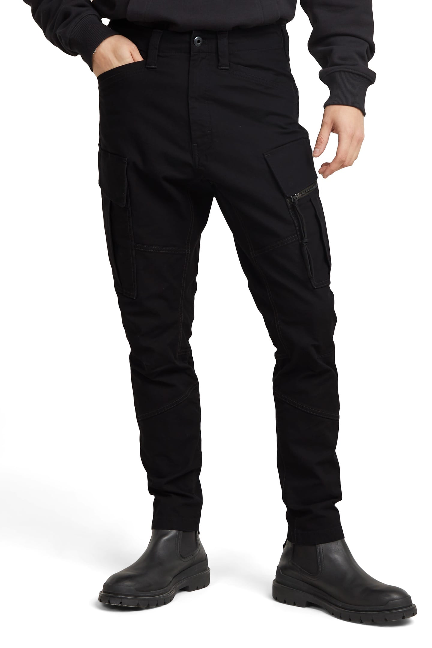 ZIP POCKET 3D SKINNY CARGO 2.0 BLACK 2