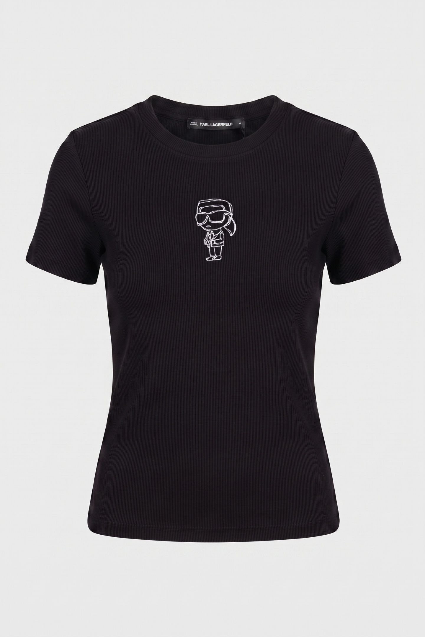 IKON SKETCH EMB RIB T-SHIRT BLACK 3