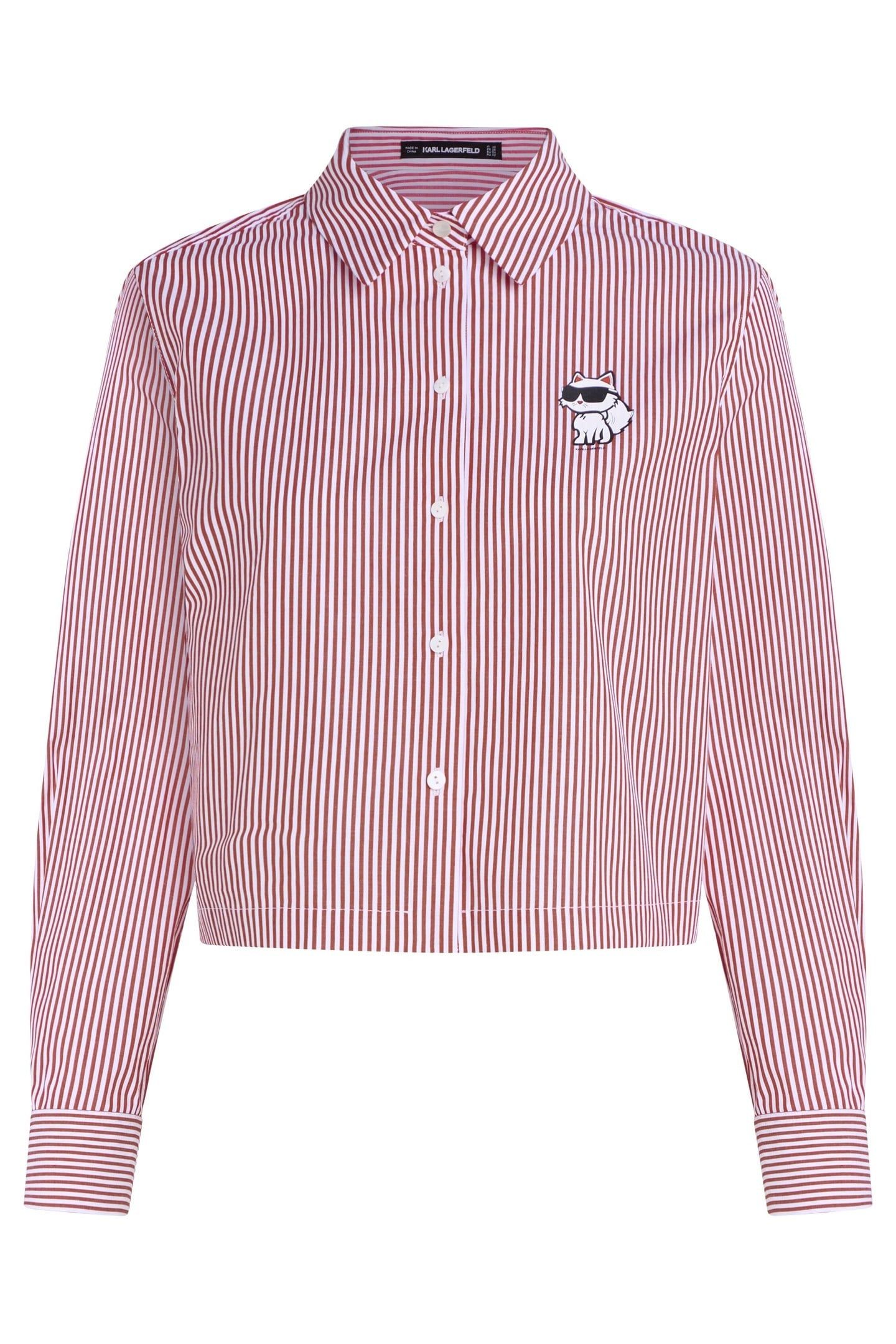 IKON CHOUPETTE CROPPED SHIRT SCARLET SAGE-WHITE STRIPES 4