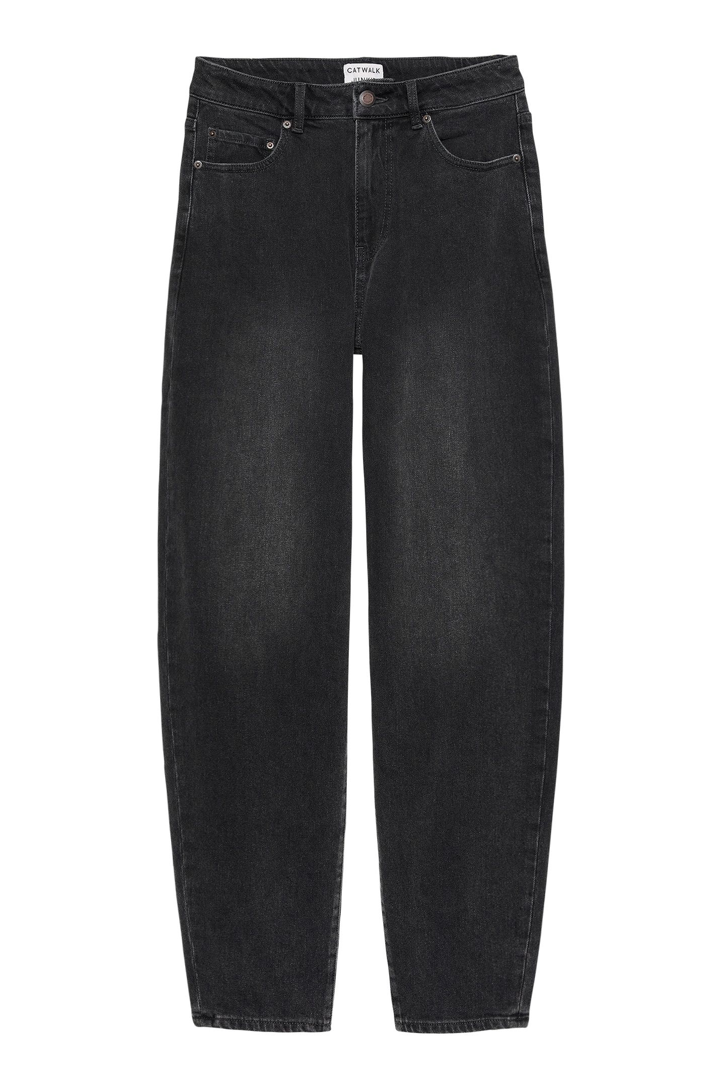 BARREL FIT JEANS WASHED BLACK 4