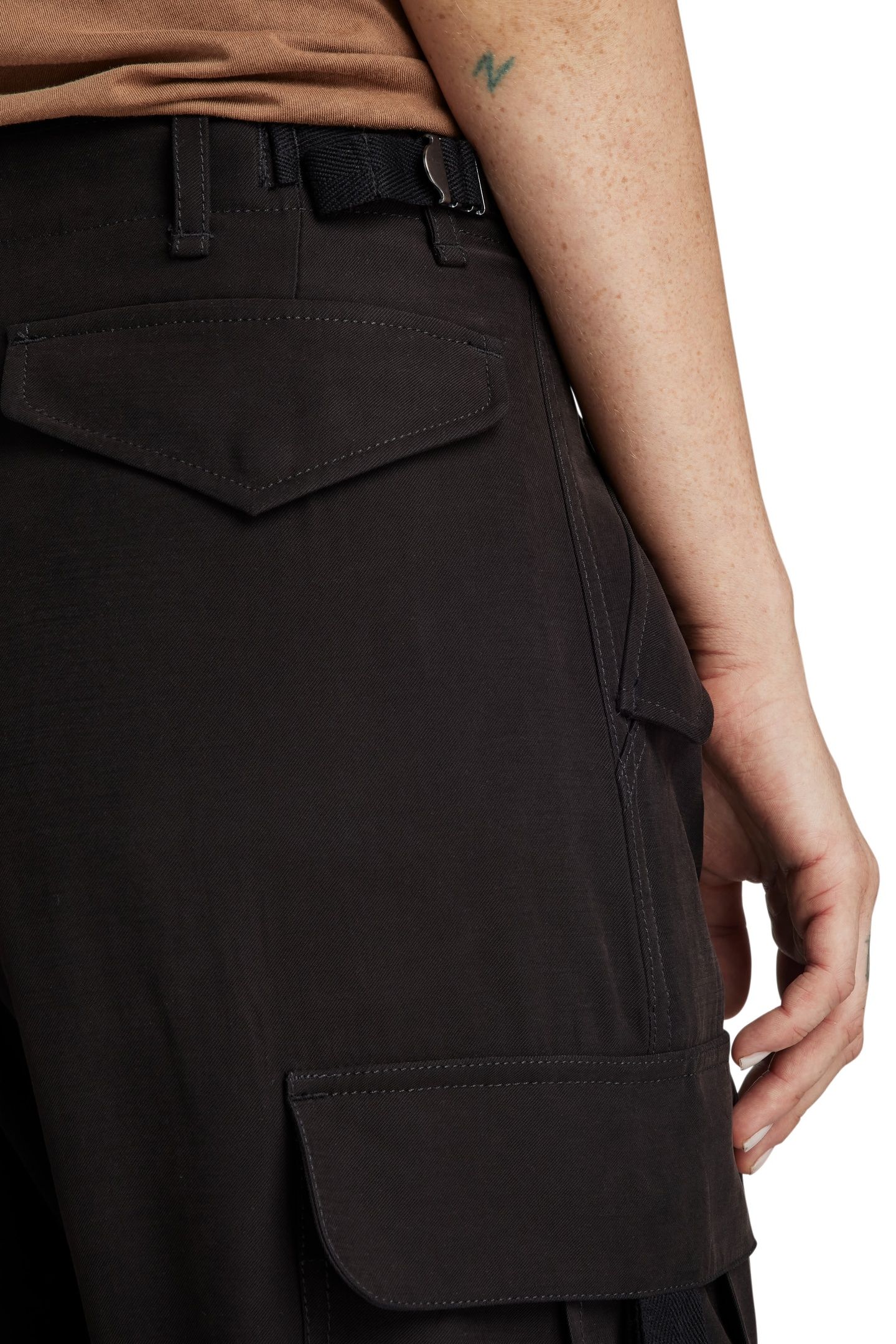 CARGO CROPPED DRAWCORD PANT BLACK 6