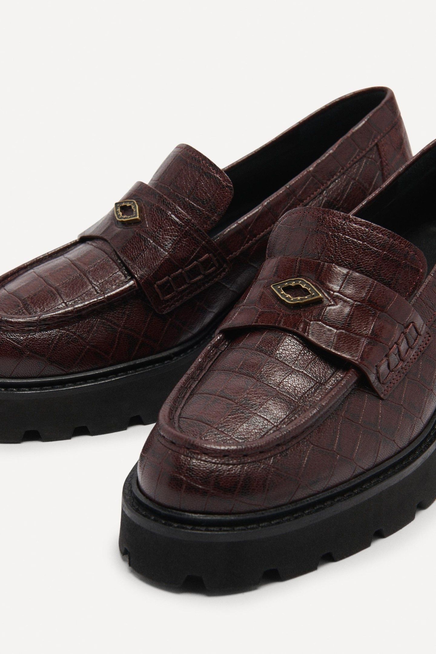 MOCASSIN CROCO CLAYMENCE BORDEAUX 5