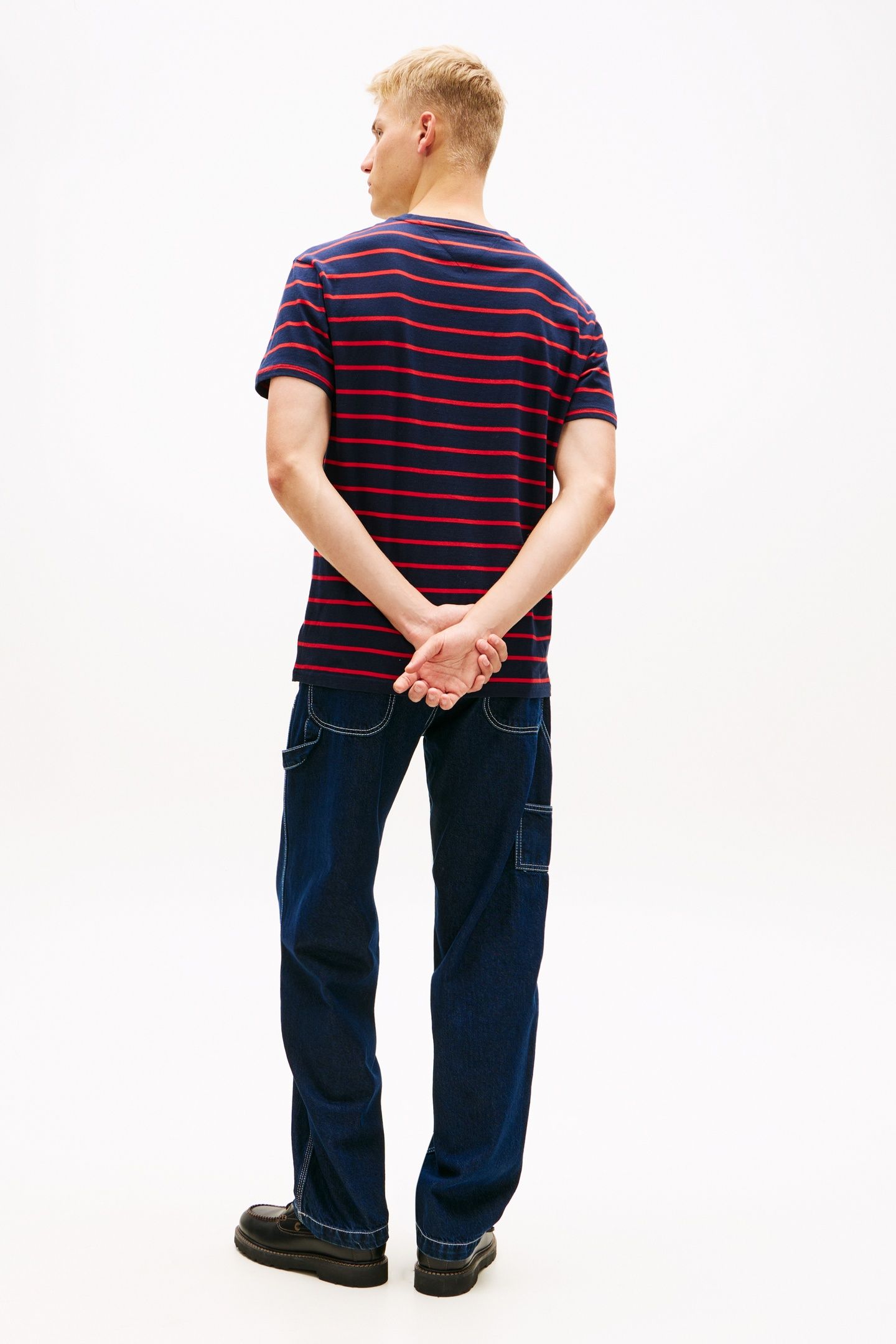 TJM REGULAR STRIPE SS TEE DARK NIGHT NAVY STRIPE 2
