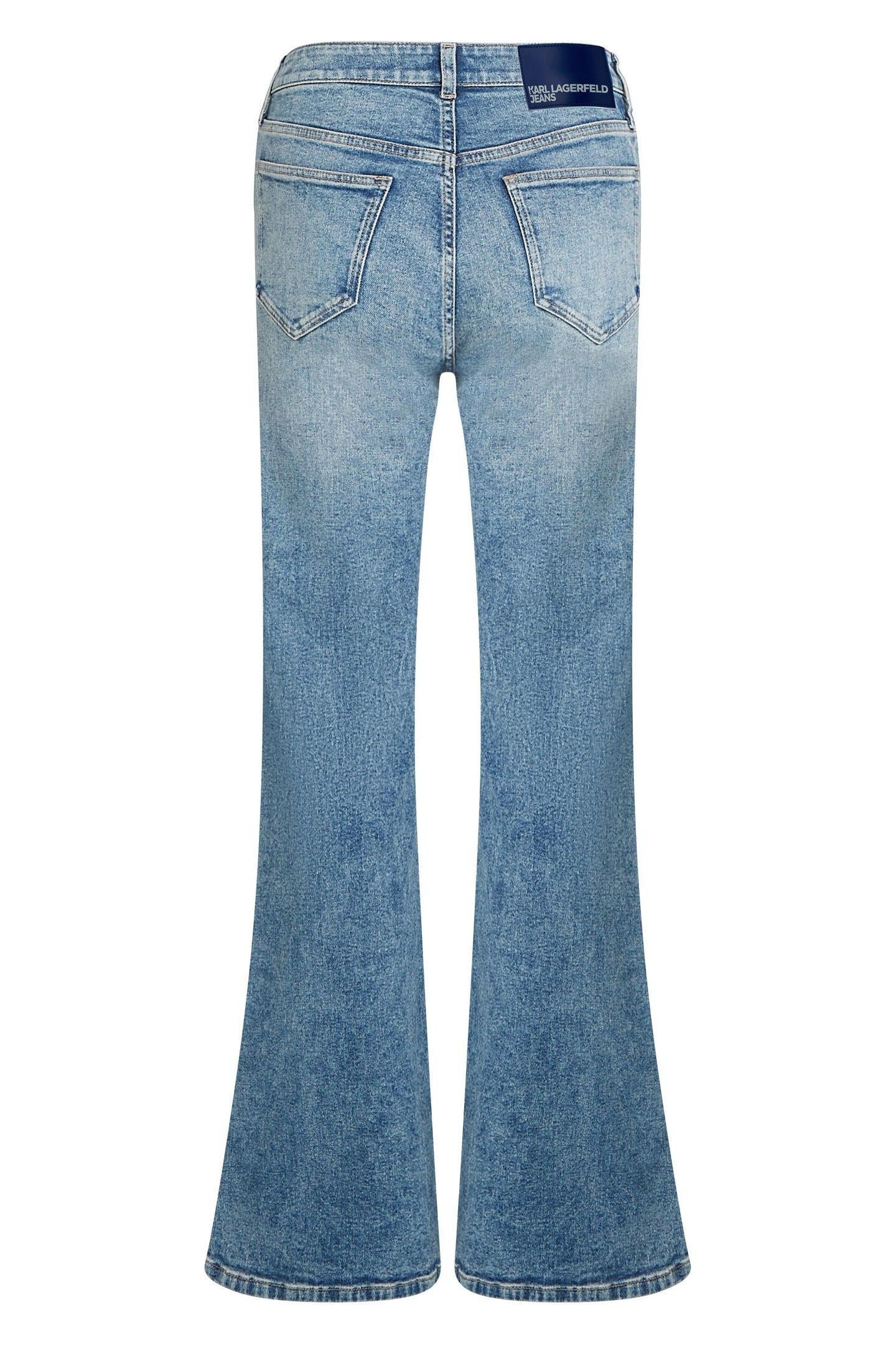 FLARED POCKET DENIM WASHED MID BLUE 5