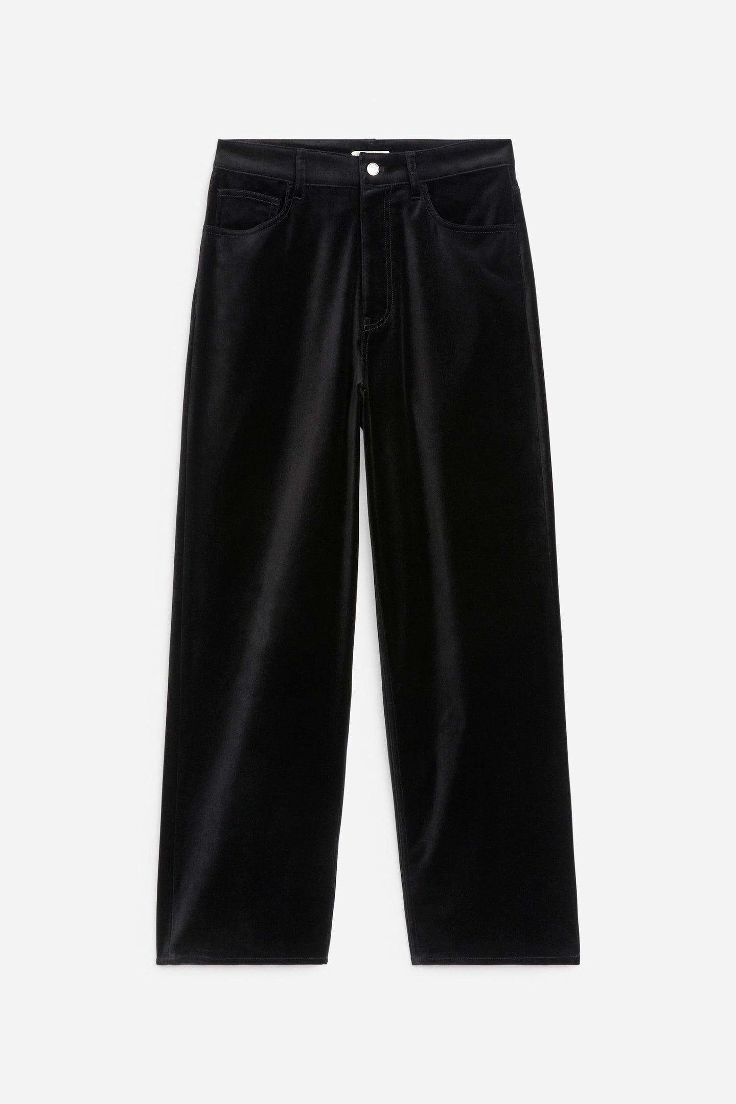 AMBER COTTON VELVET TROUSERS BLACK 3