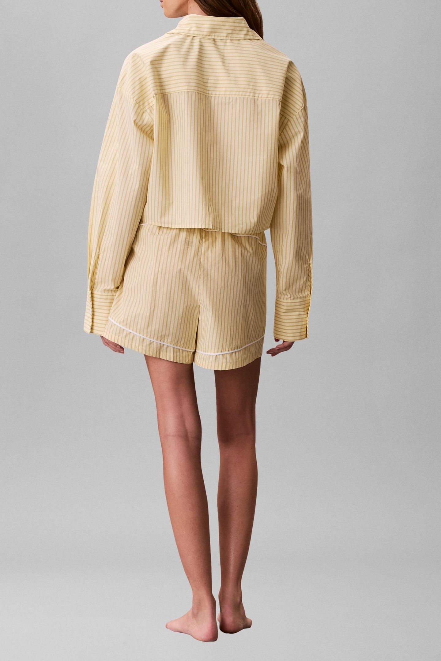 CK GRAPHIC CROPPED SLEEP TOP SERA STRIPE PEAR SORBET 3