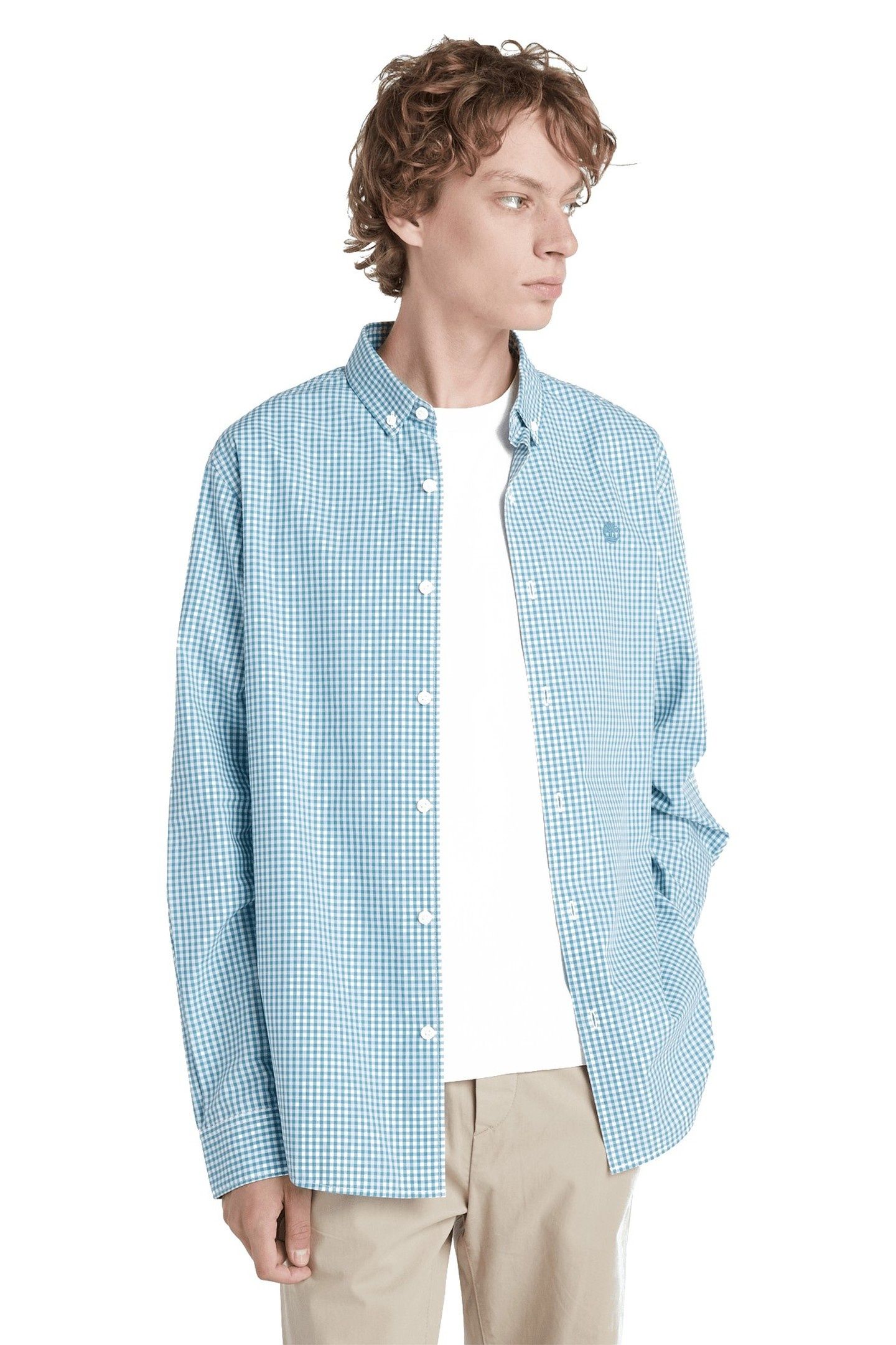 MICRO GINGHAM POPLIN SHIRT STORM BLUE YD 2