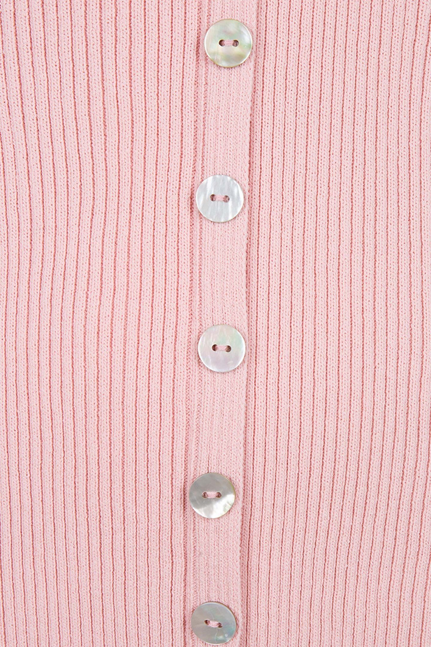 TOP SLV/LSS V-NECK BUTTONS LIGHT PINK 7