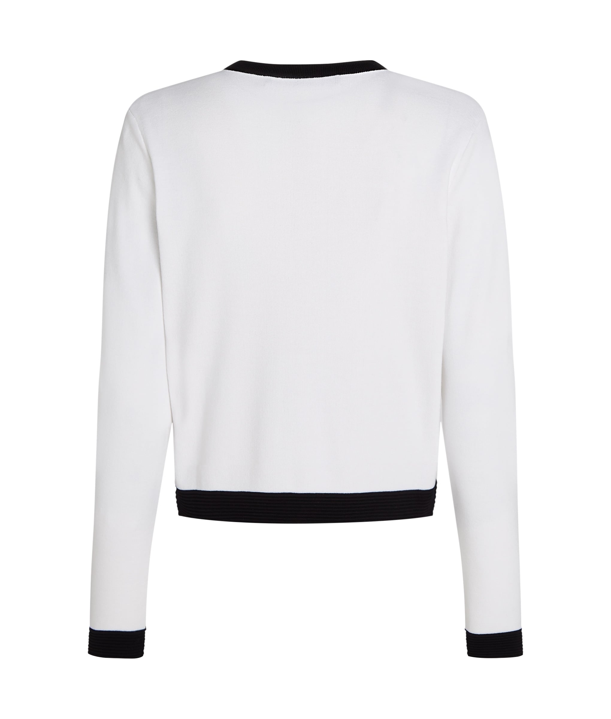 CLASSIC LSLV CARDIGAN WHITE 5