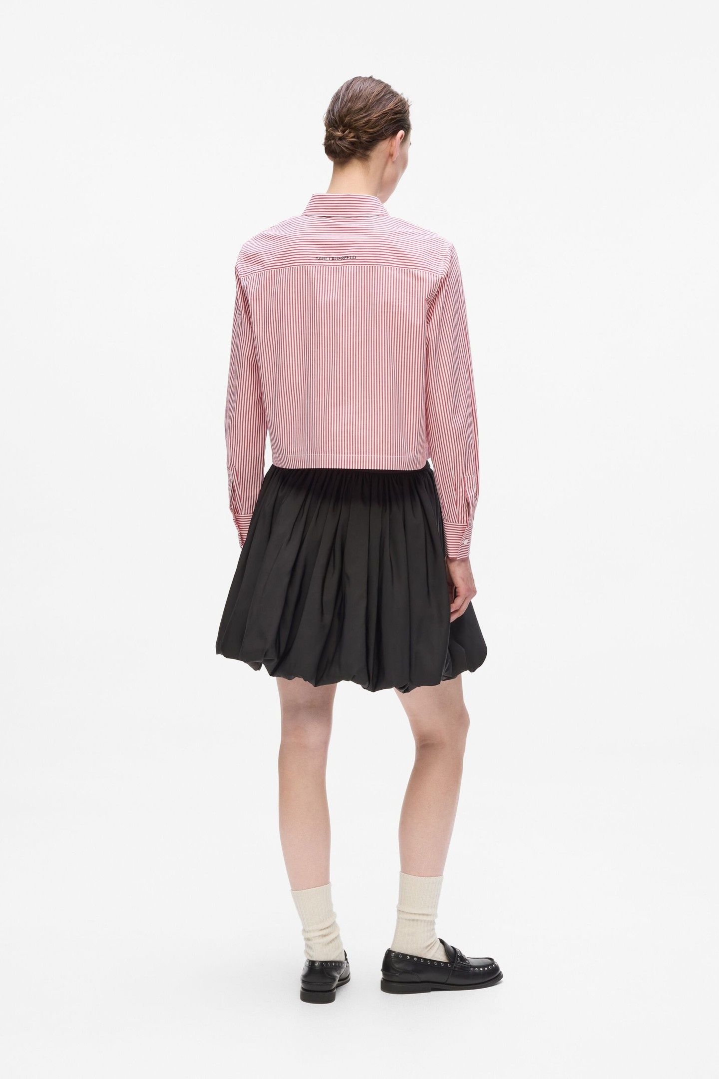 IKON CHOUPETTE CROPPED SHIRT SCARLET SAGE-WHITE STRIPES 3