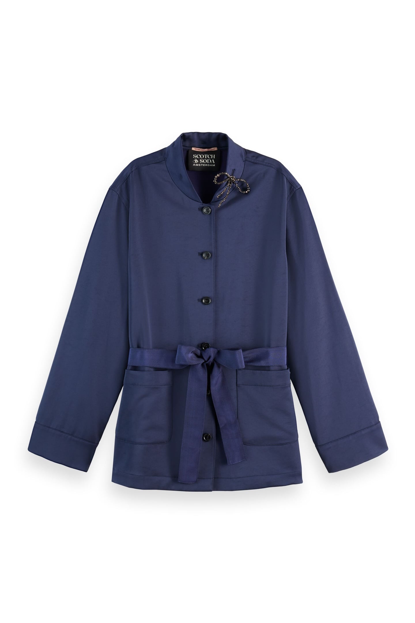 SATIN BLAZER PEACOAT 3