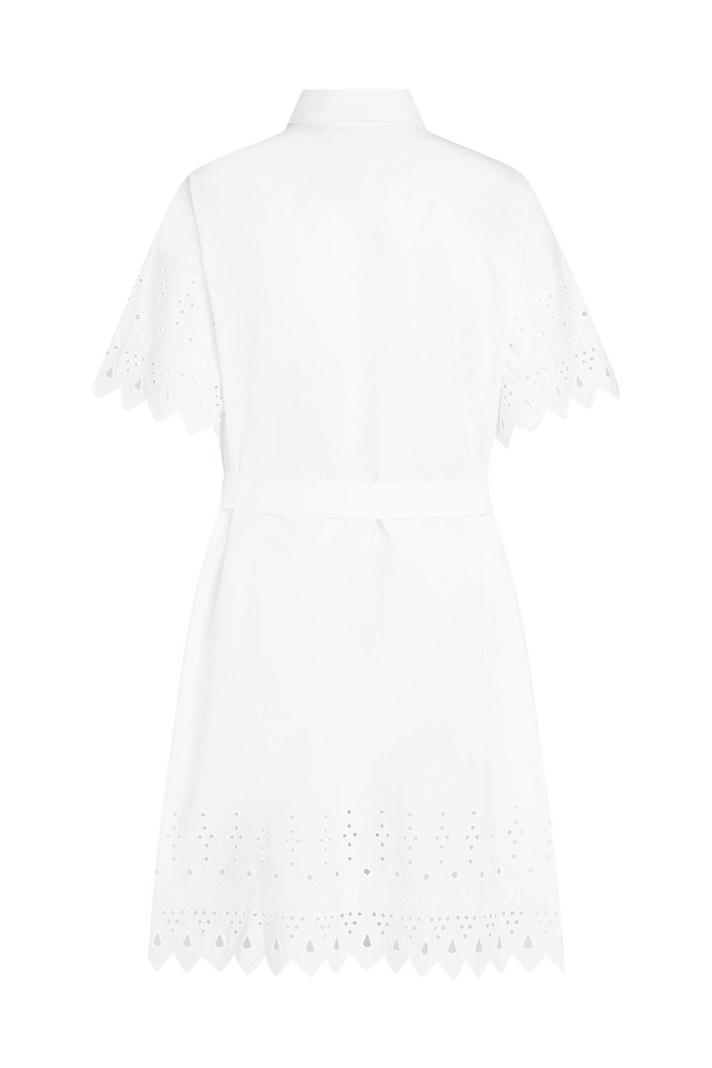 BRODERIE DETAIL SHIRT DRESS WHITE 3