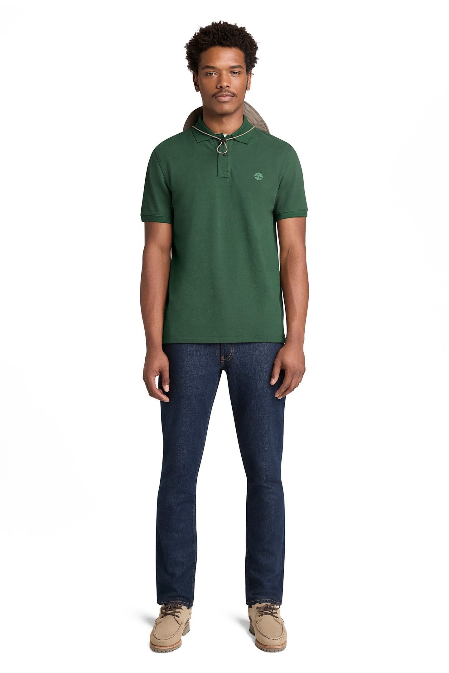 PIQUE SHORT SLEEVE POLO DARK GREEN 1