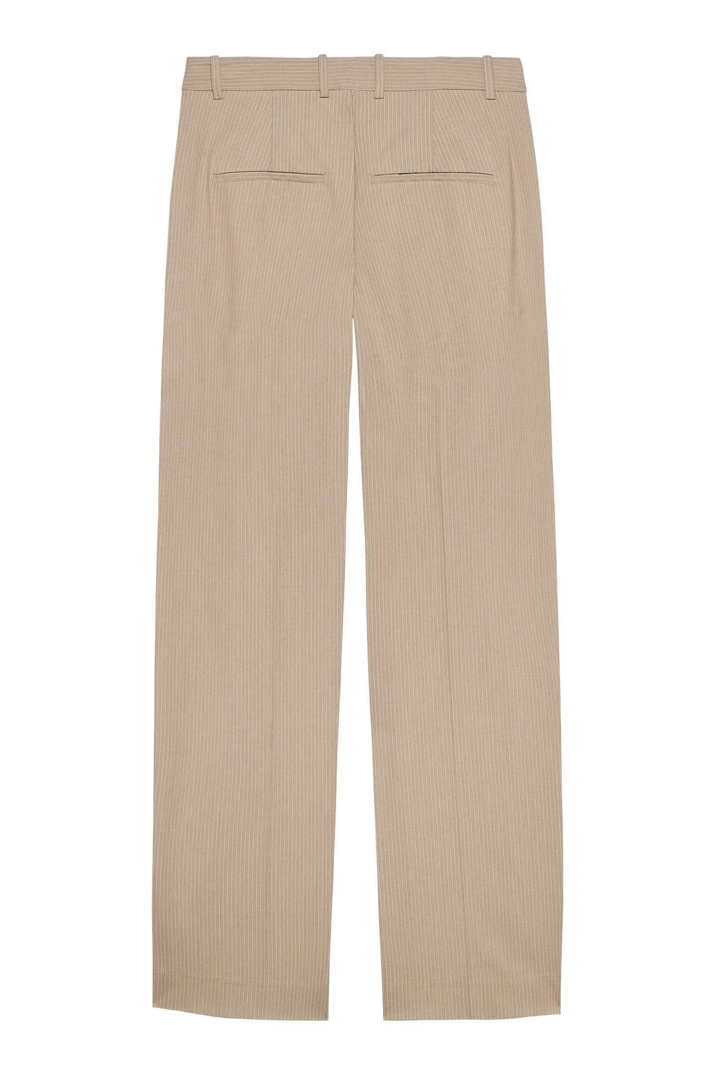 PINSTRIPE TAPERED TROUSERS CEMENT 5