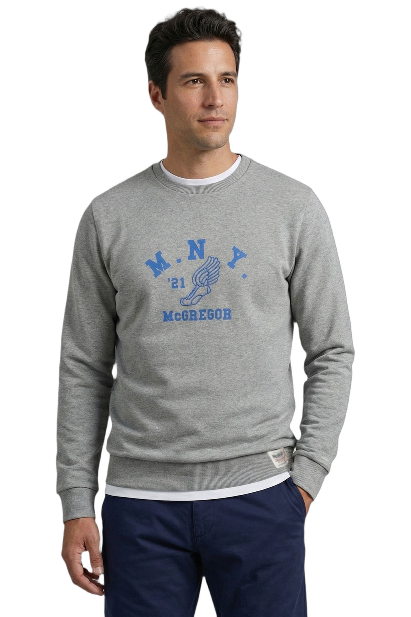 GRAPHIC CREW MEDIUM GREY MELANGE 1