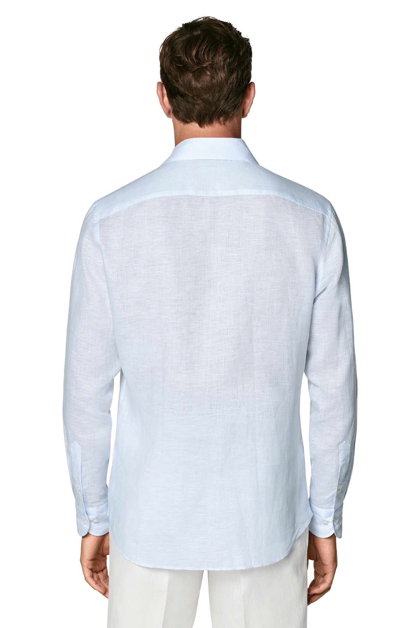 PURE LINEN LIGHT BLUE CASUAL SHIRTS LIGHT BLUE 4