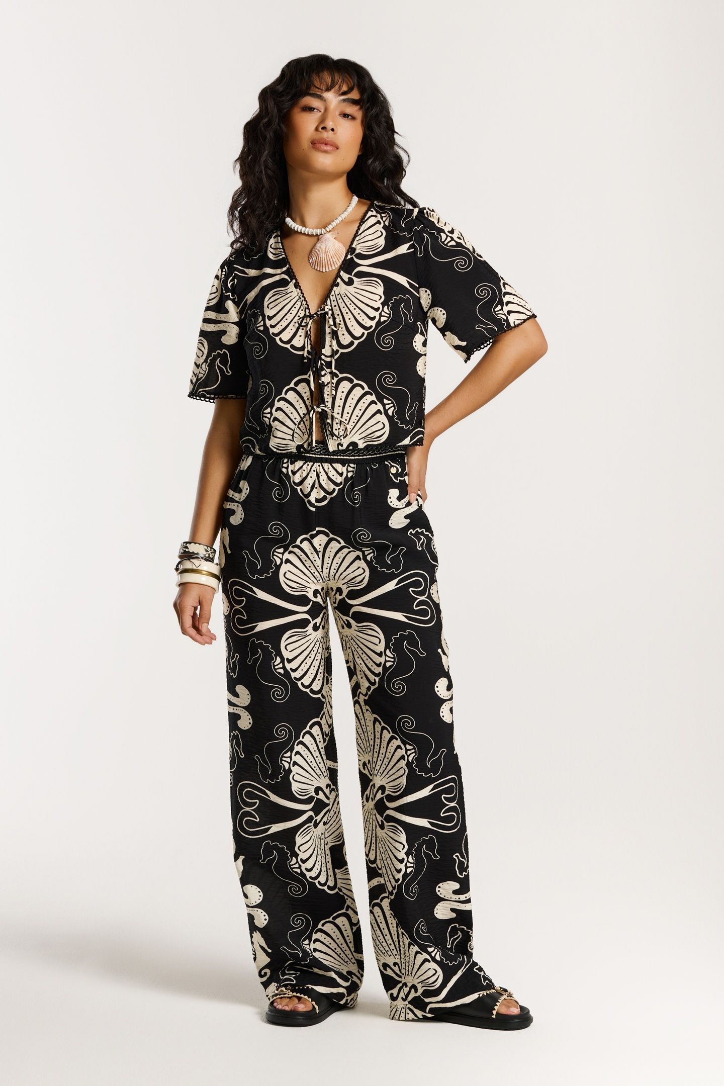 MADISON TROUSERS SEA PEARL BLACK SEA PEARL 3