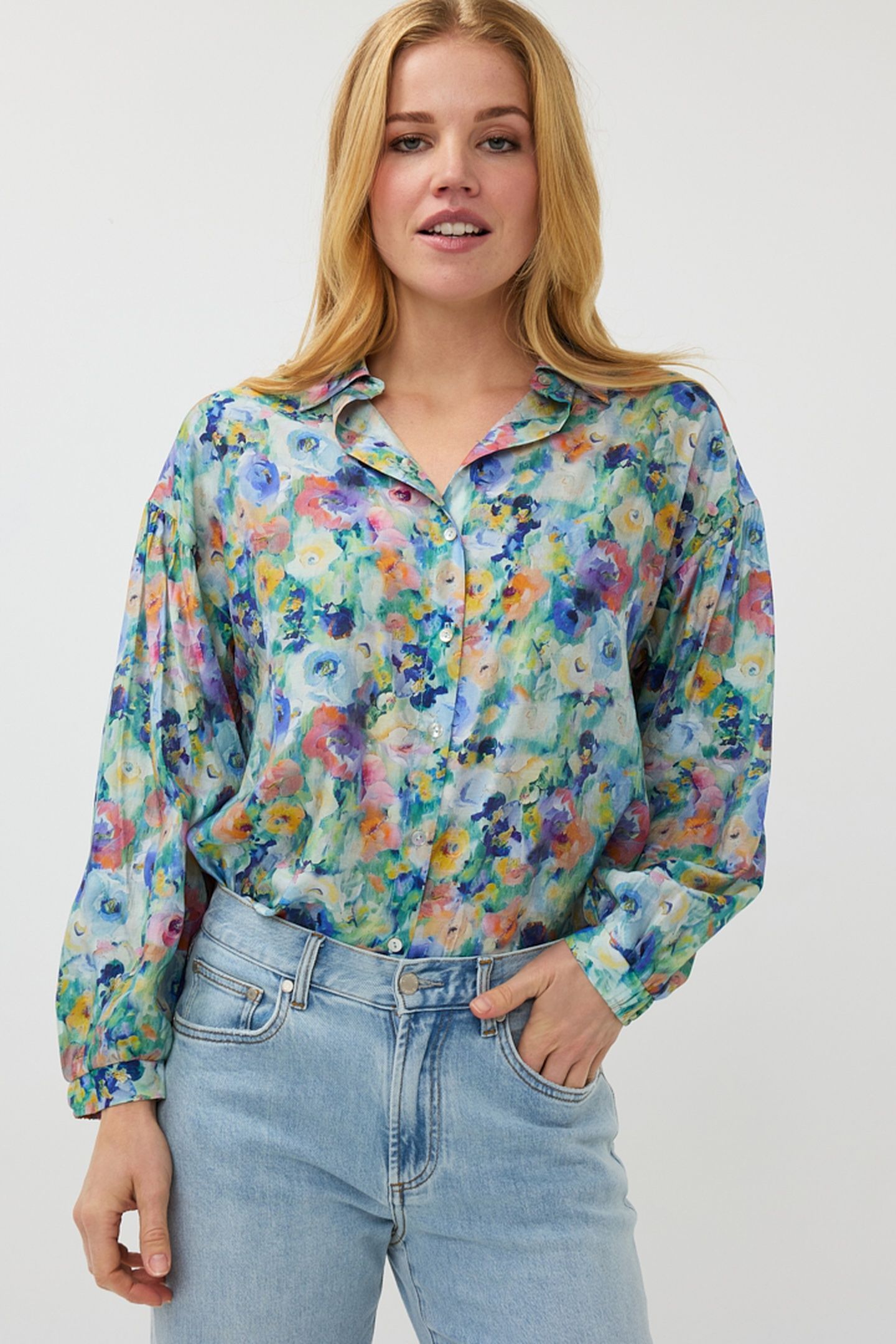 BLOUSE OVERSIZED UTOPIA FLOWER PRINT 1