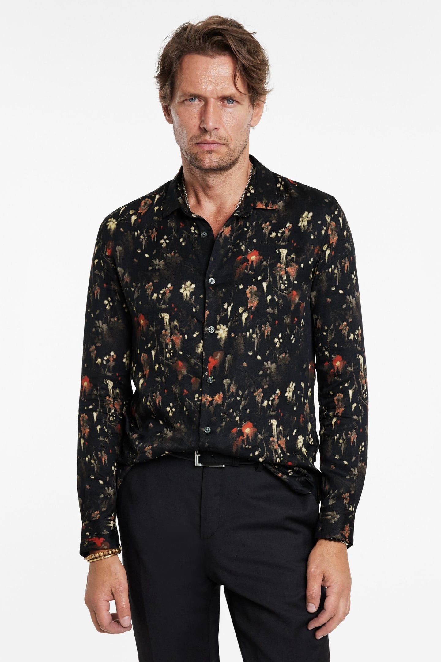 ROSS LS SHIRT DARK BROWN 1