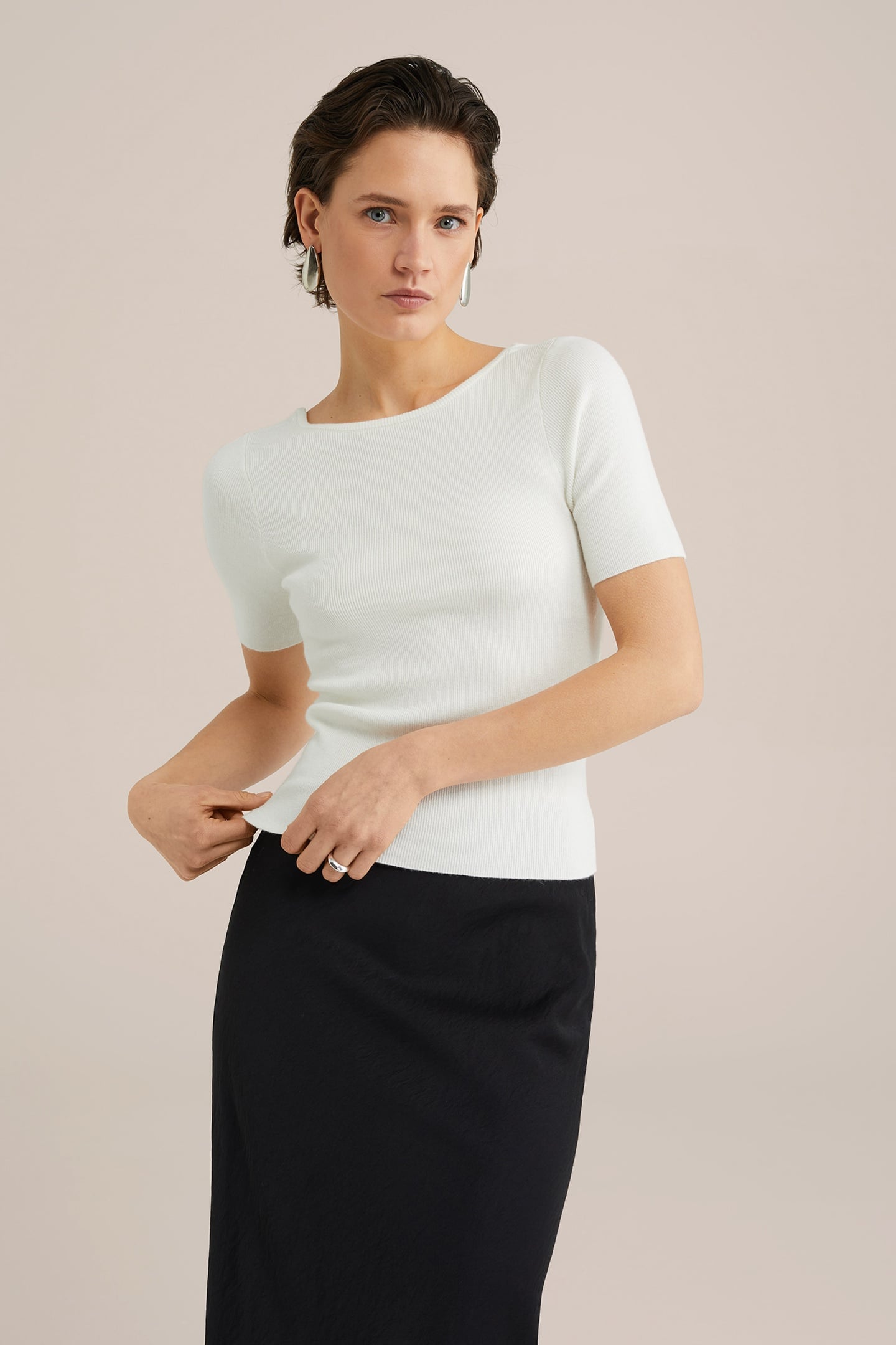 KNITTED PULLOVER WHITE 1