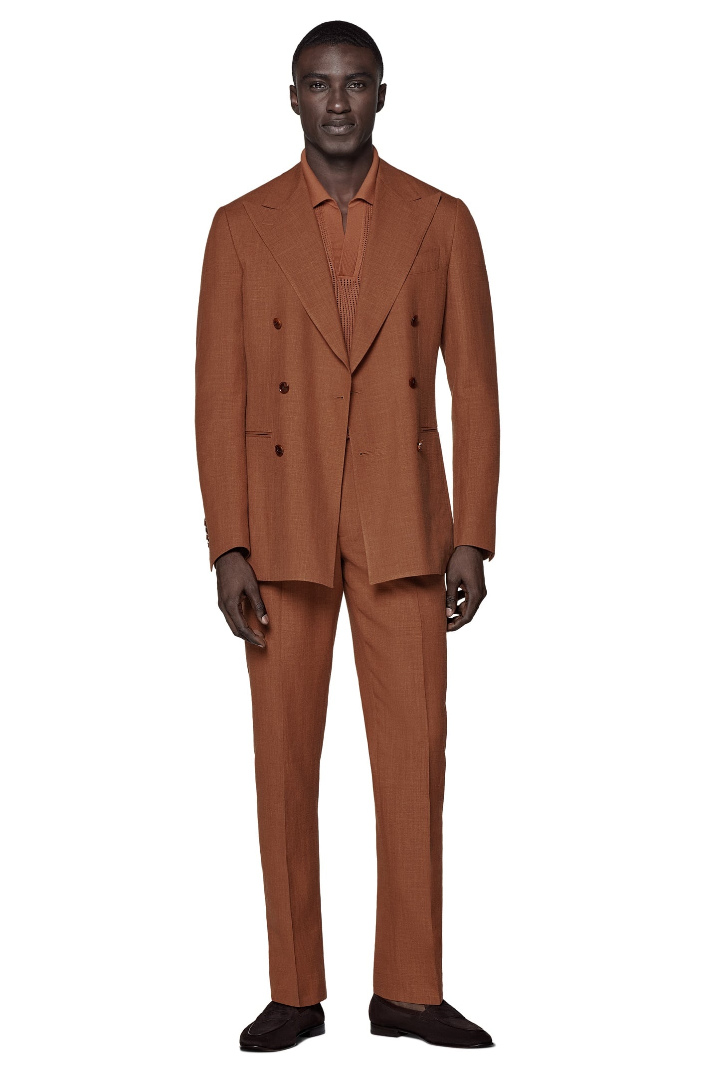 HAVANA-DARK ORANGE-WOOL SILK LINEN NESTED SUITS DARK ORANGE 1