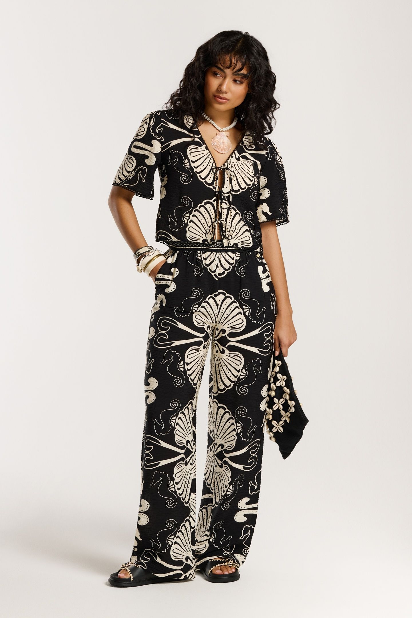 MADISON TROUSERS SEA PEARL BLACK SEA PEARL 4