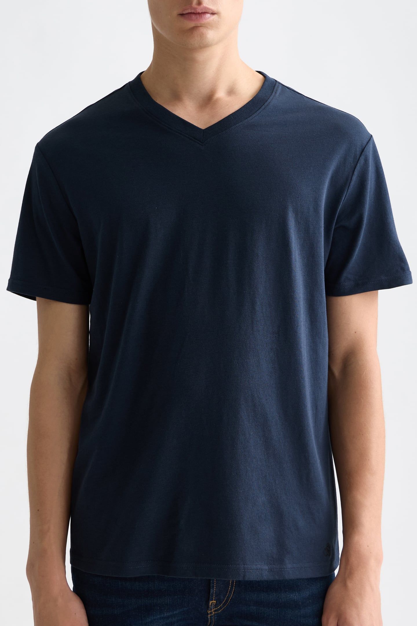 3PK MENS ULTRA SOFT V-NECK TEE UNDERWEAR BLACK/BLUE/WHITE 6