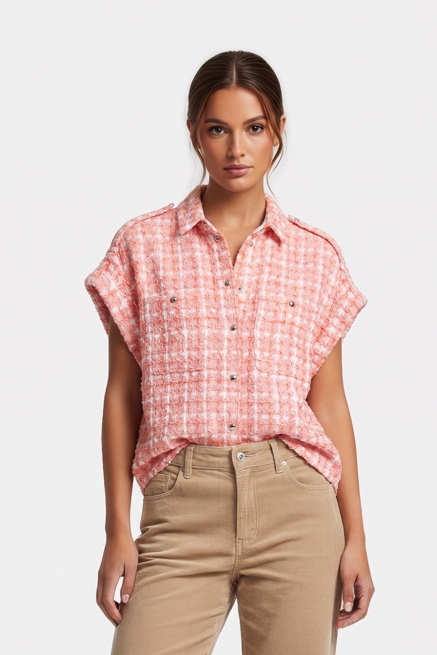 GILSA OVERSHIRT PINK/ORANGE 1