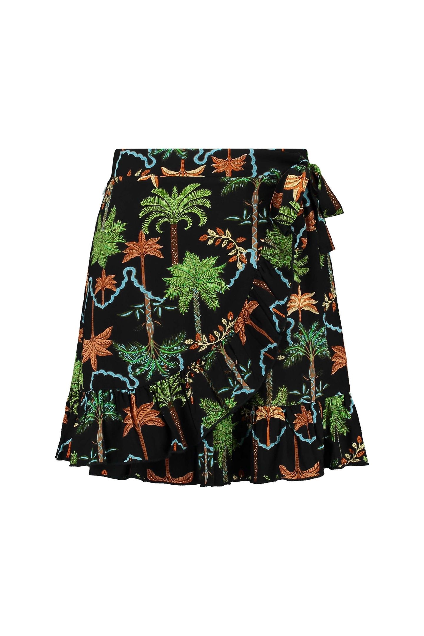 VALENCIA SKIRT JAIPUR PALM BLACK 6