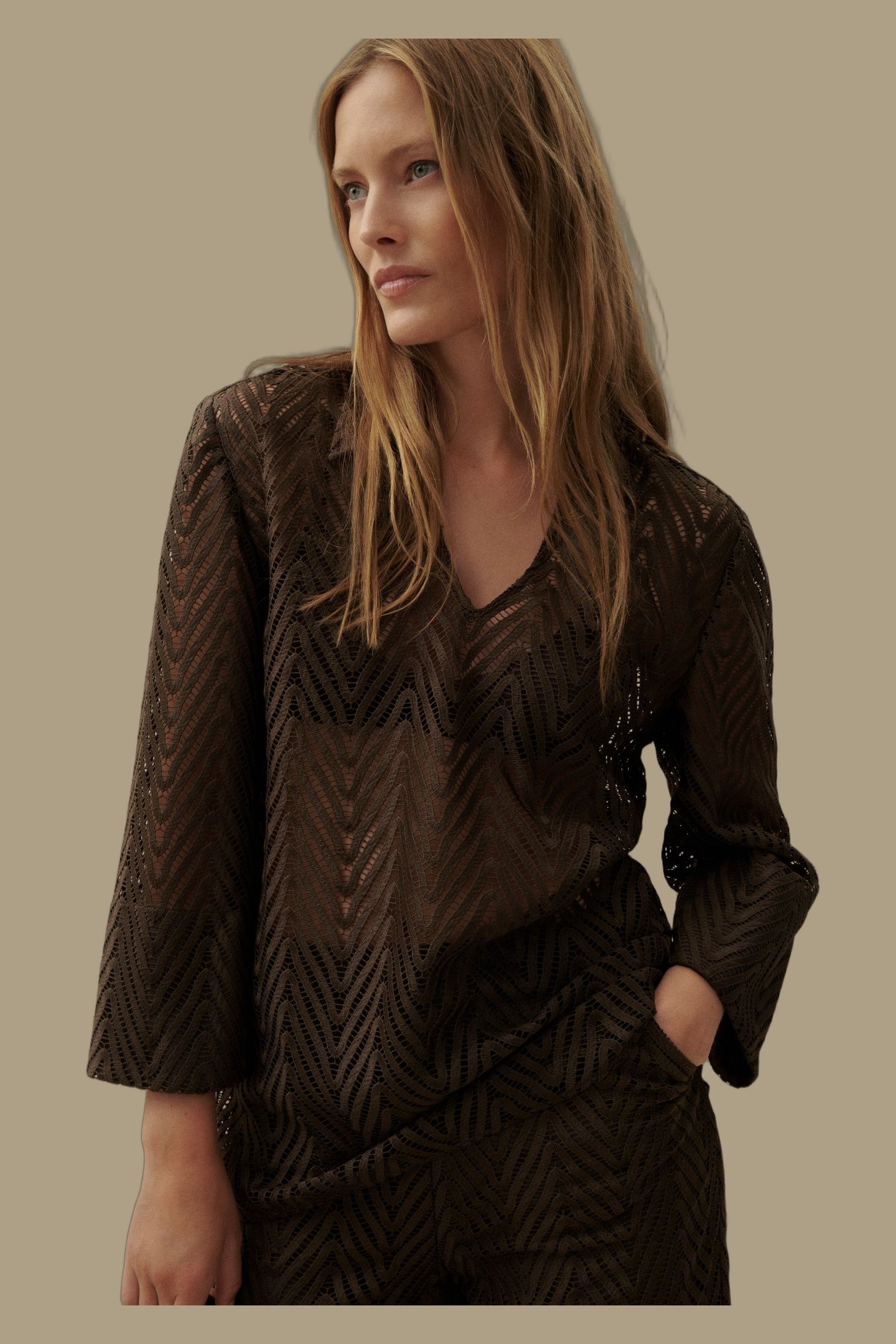 COMMA BLOUSES BROWN 5