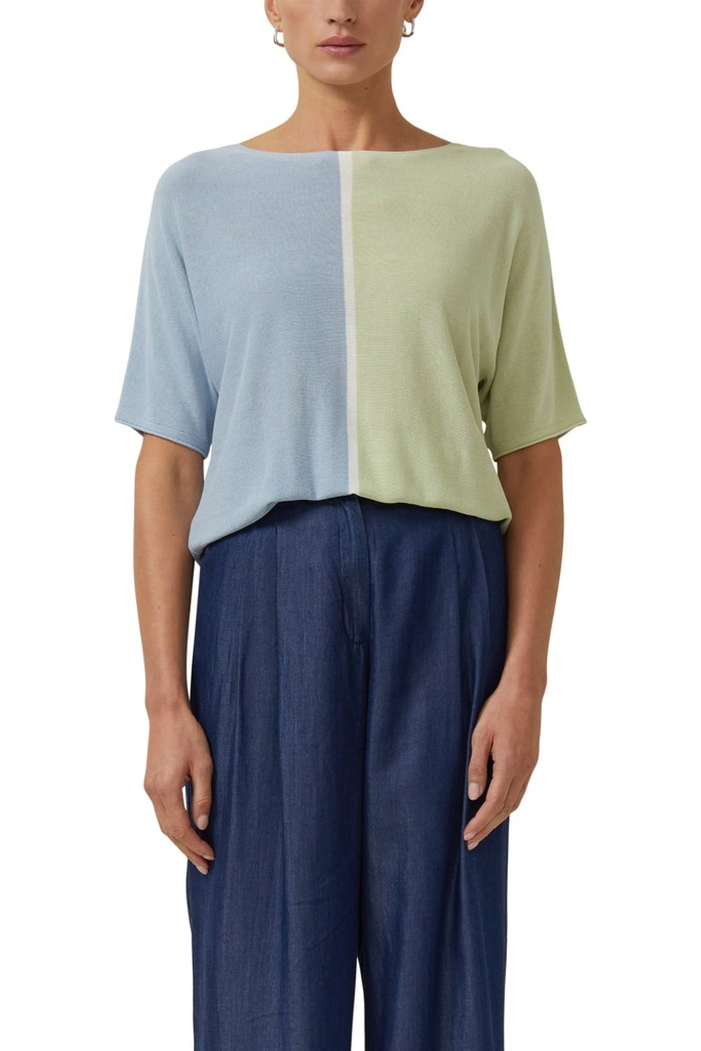 S.OLIVER PULLOVER SHORTSLEEVE GREEN 1