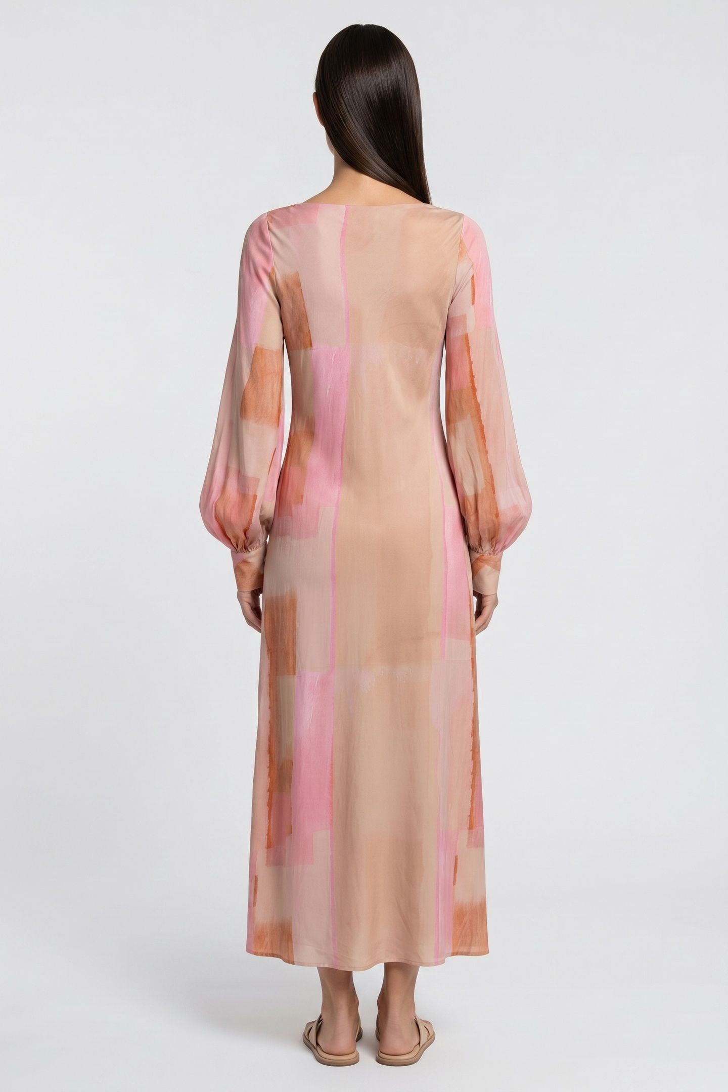 NENA PRINTED DRESS PINK 2