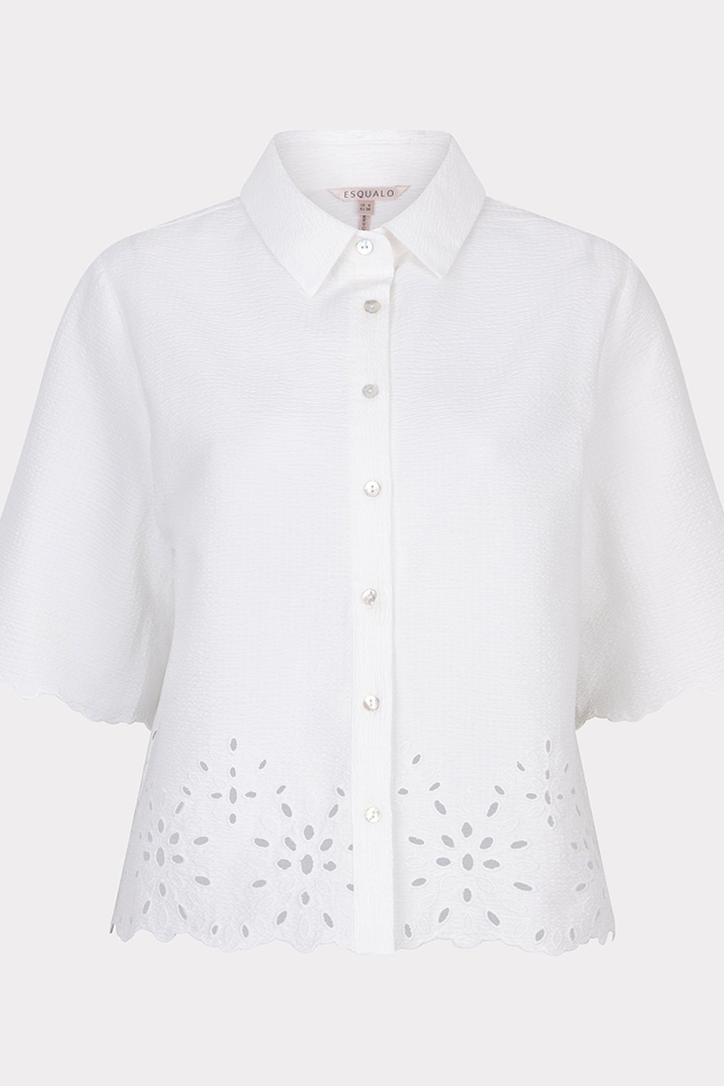 BLOUSE CROPPED CRINKLE EMBROIDERY OFF WHITE 4