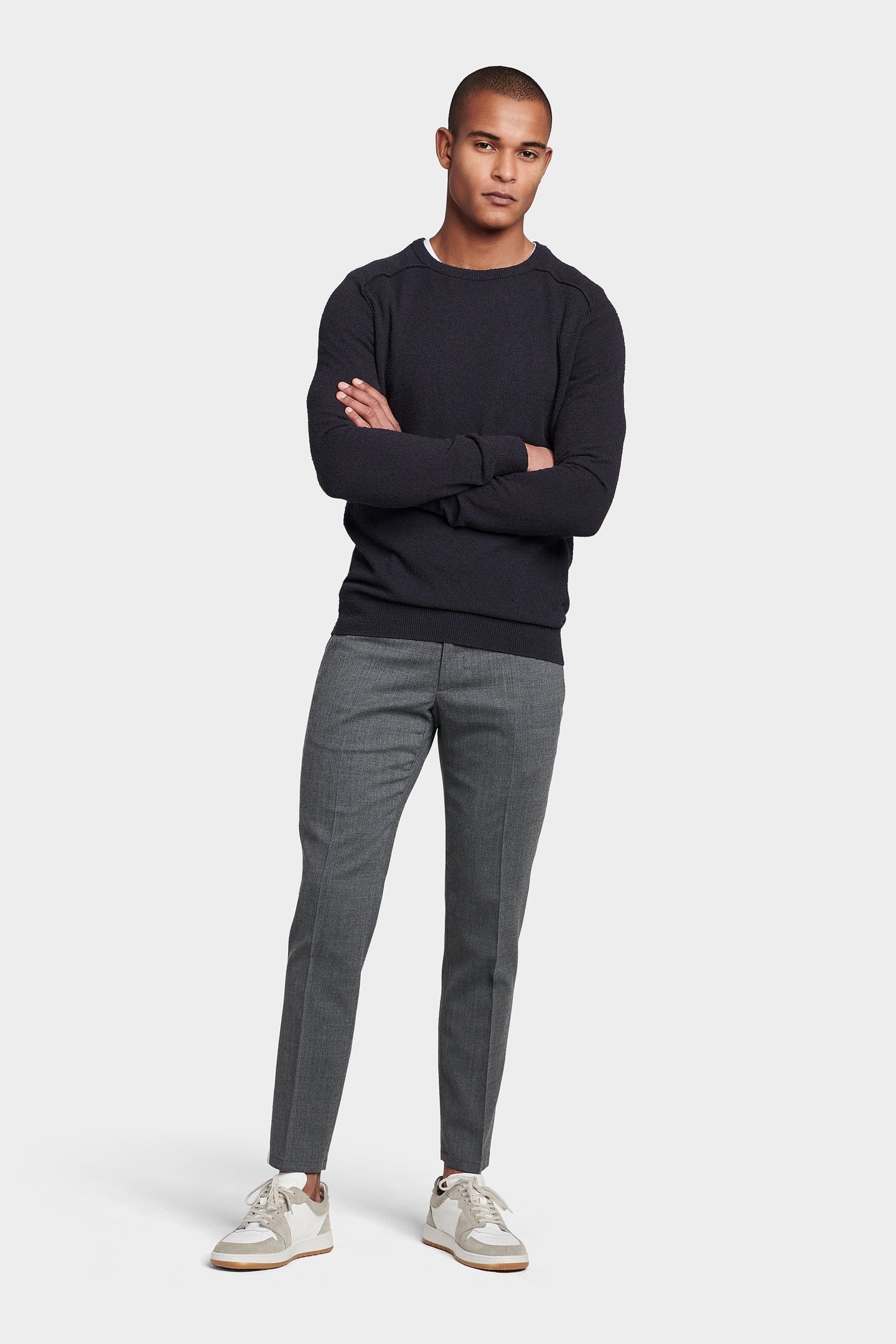 YORK FLANNEL WOOL-STRETCH GREY 1