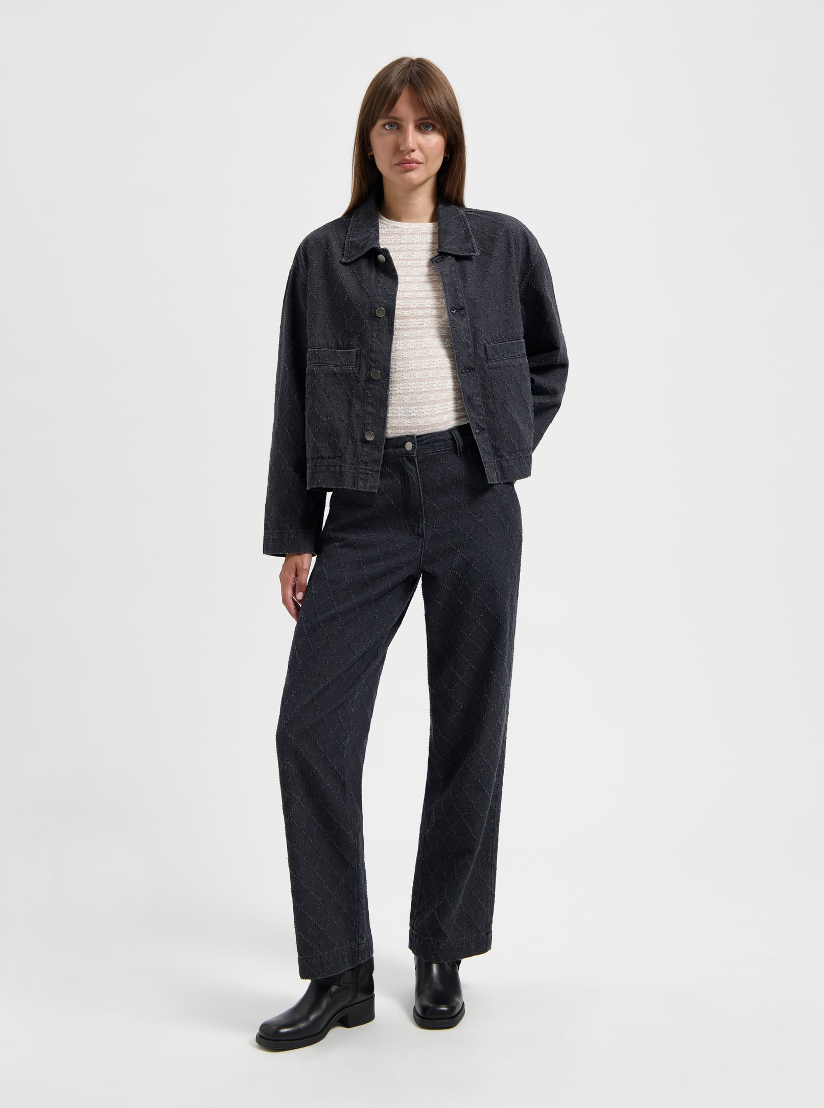 NOUS SOMMES LABELS – TAMMIE DENIM JACKET BLACK 2