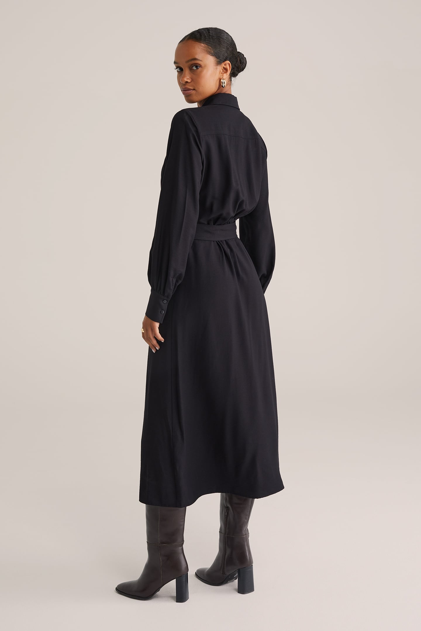 DRESS MID LENGTH BLACK 2