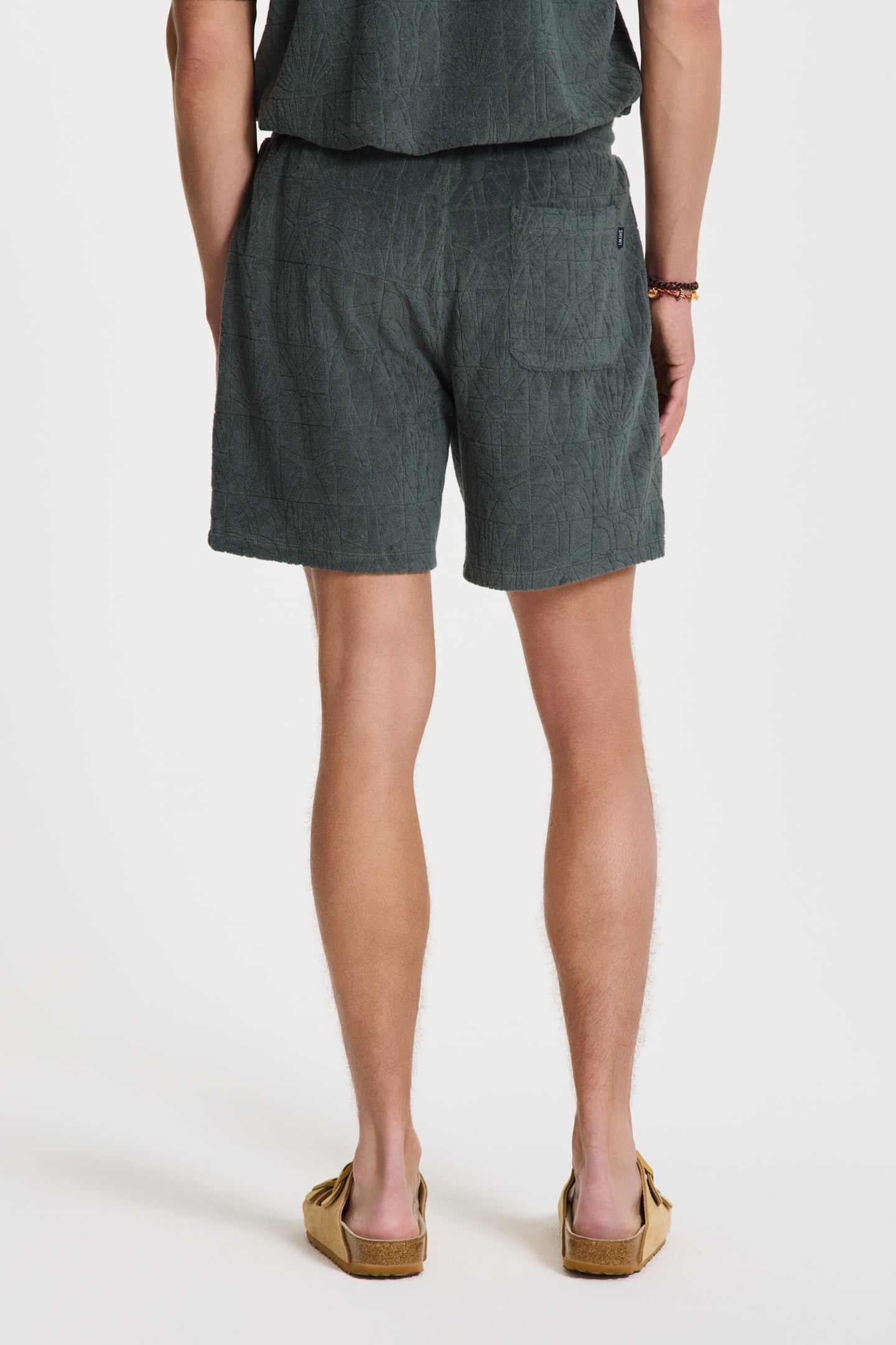 TONY TOWELING SHORTS GEO SUN GREEN SMOKEY GEO SUN 2
