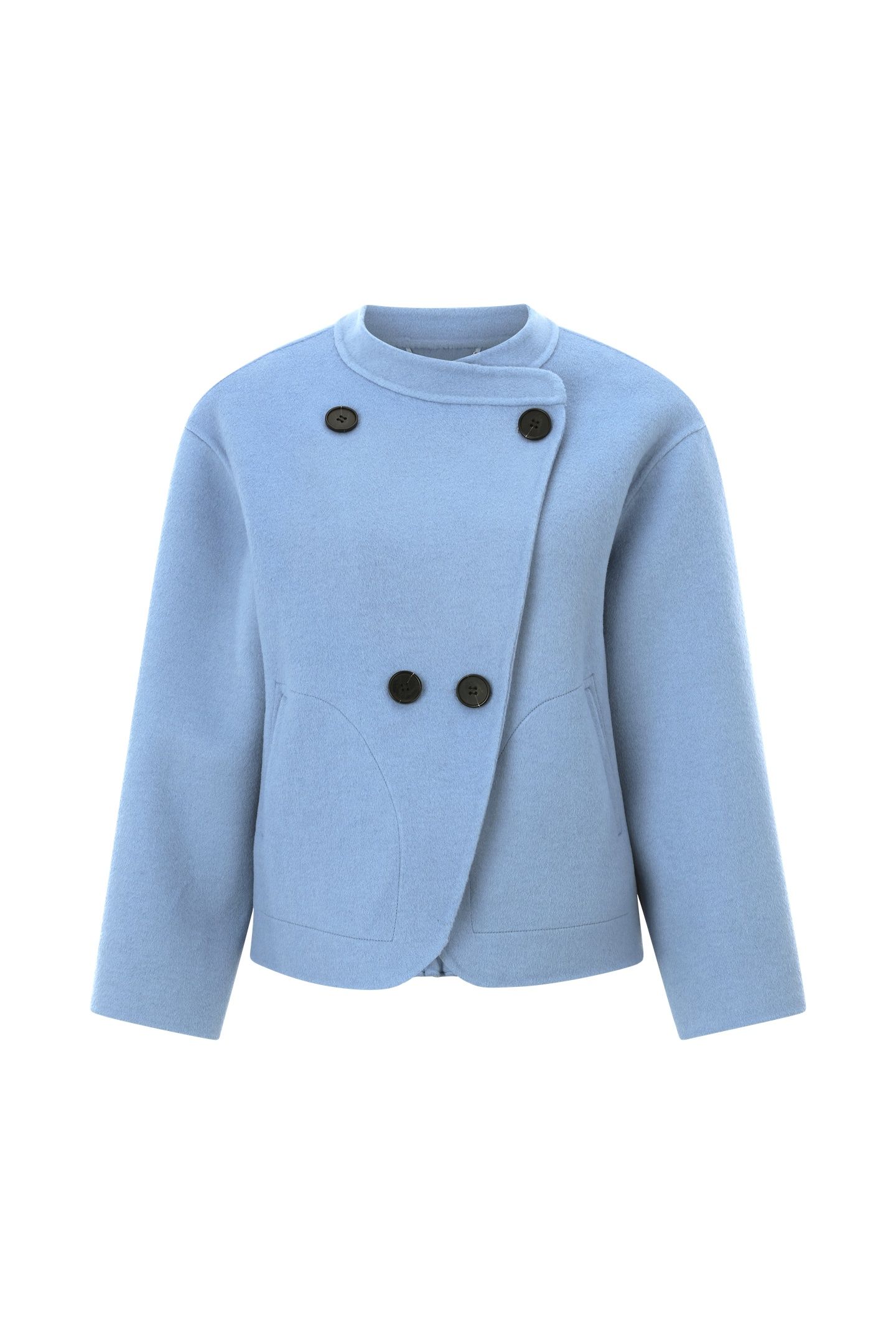 SHORT DOUBLE FACE JACKET OCEAN BLUE 4